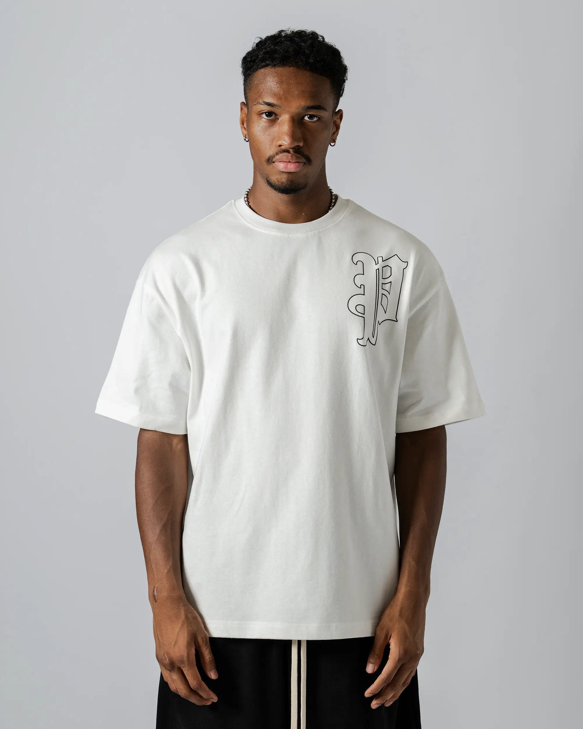 "Privé" Big Logo T-Shirts (White)