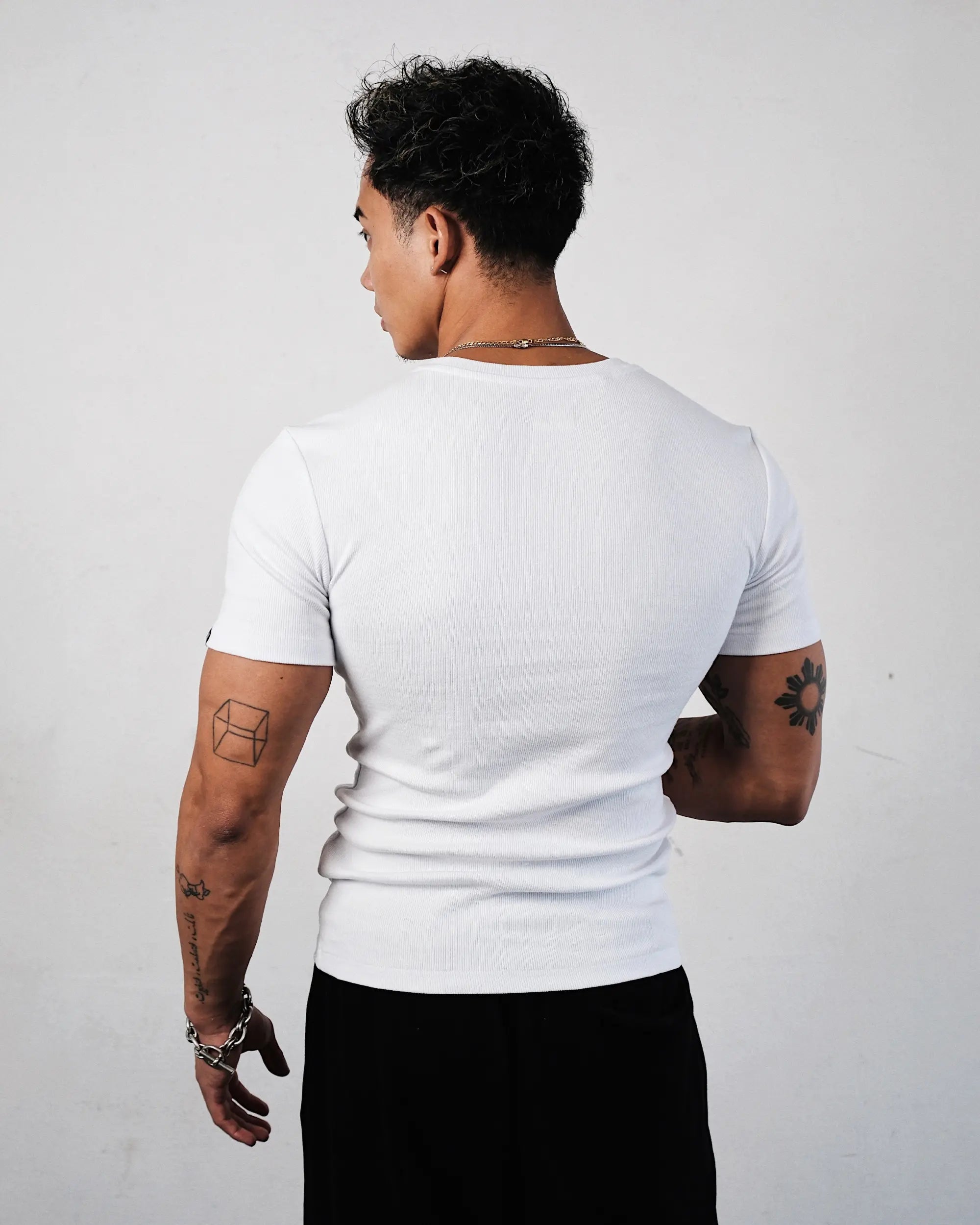 Pvot Muscle Rib T-Shirts (White)