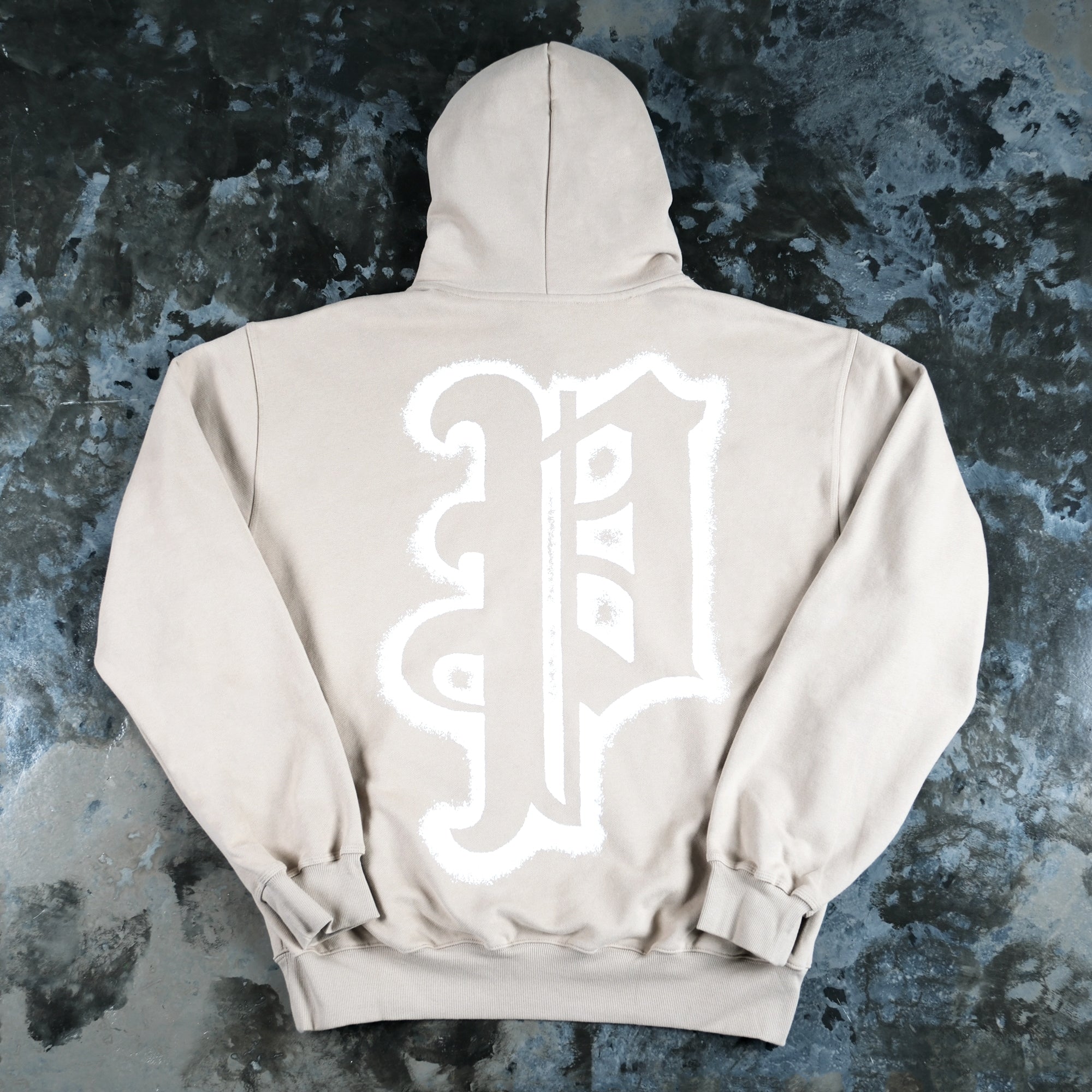 Privé Premium Logo Hoodie (Sesame / White)