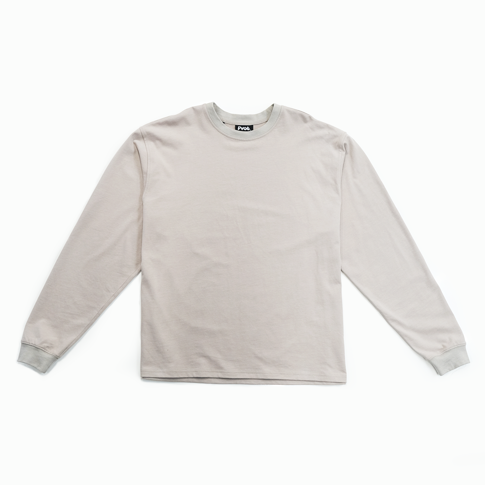 Pvot OverSized Long Sleeve T-shirts (Sand Beige)