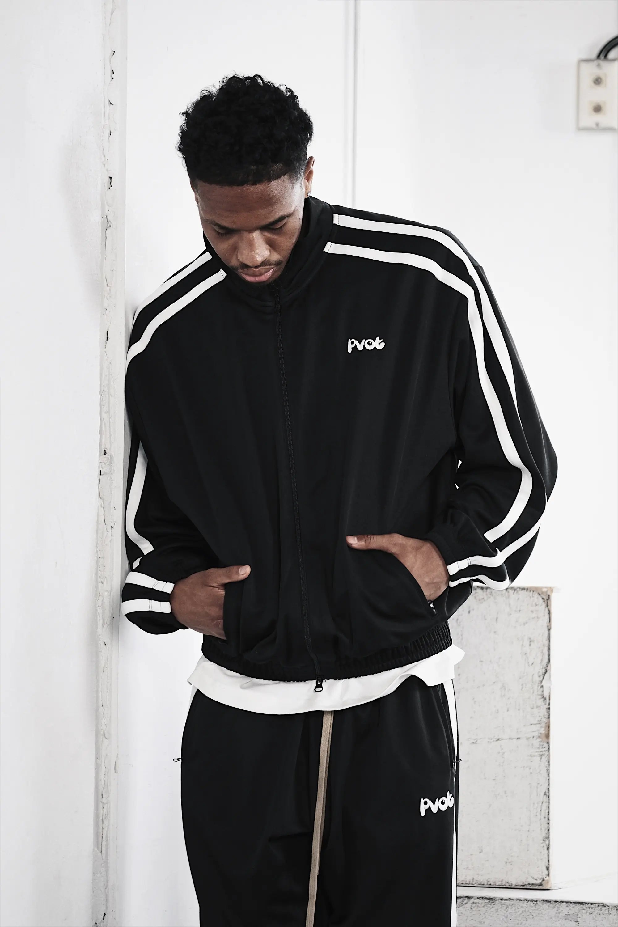 Pvot "02" Jersey Track Jacket (Black)