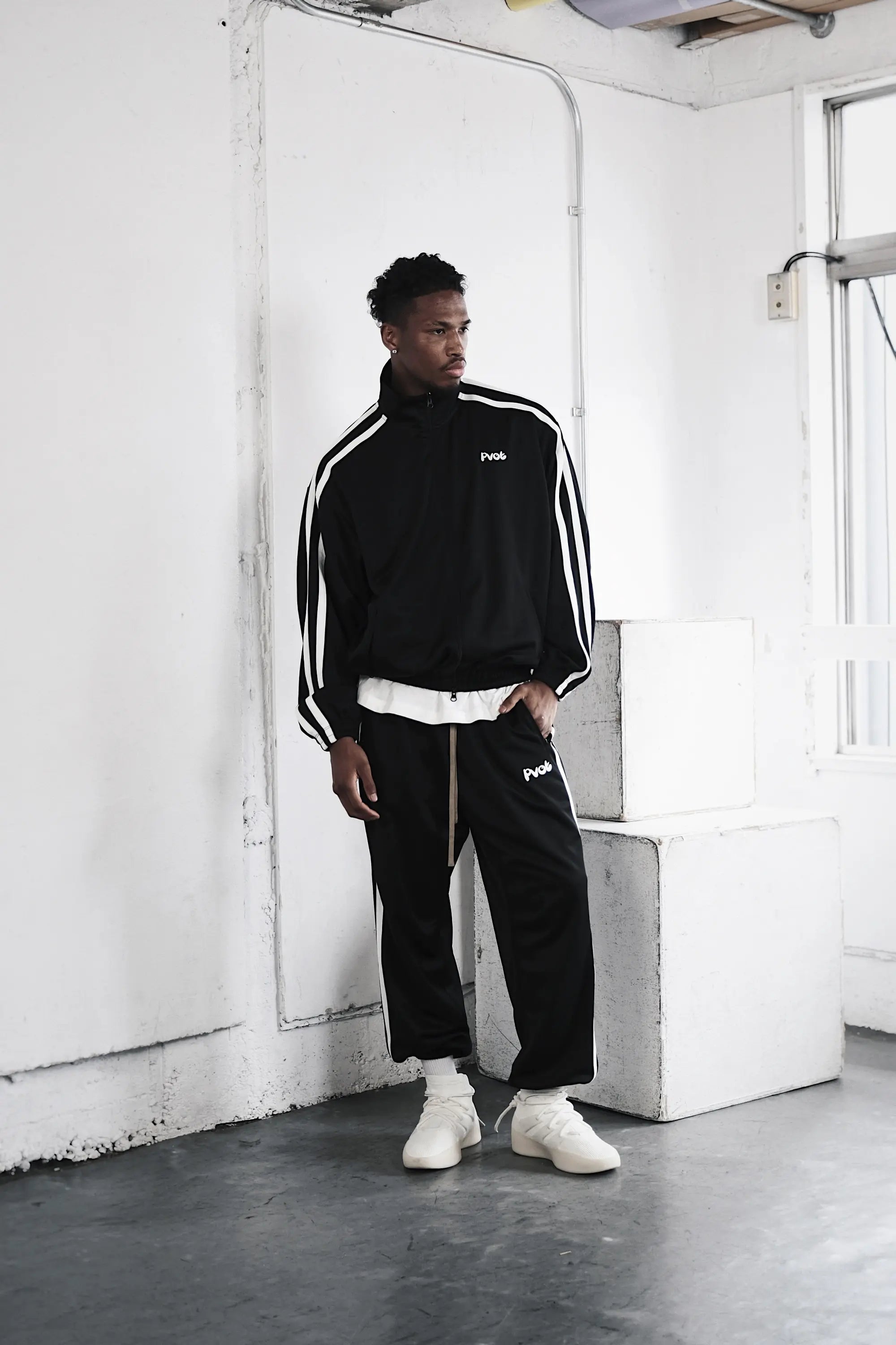 Pvot "02" Jersey Track Jacket (Black)