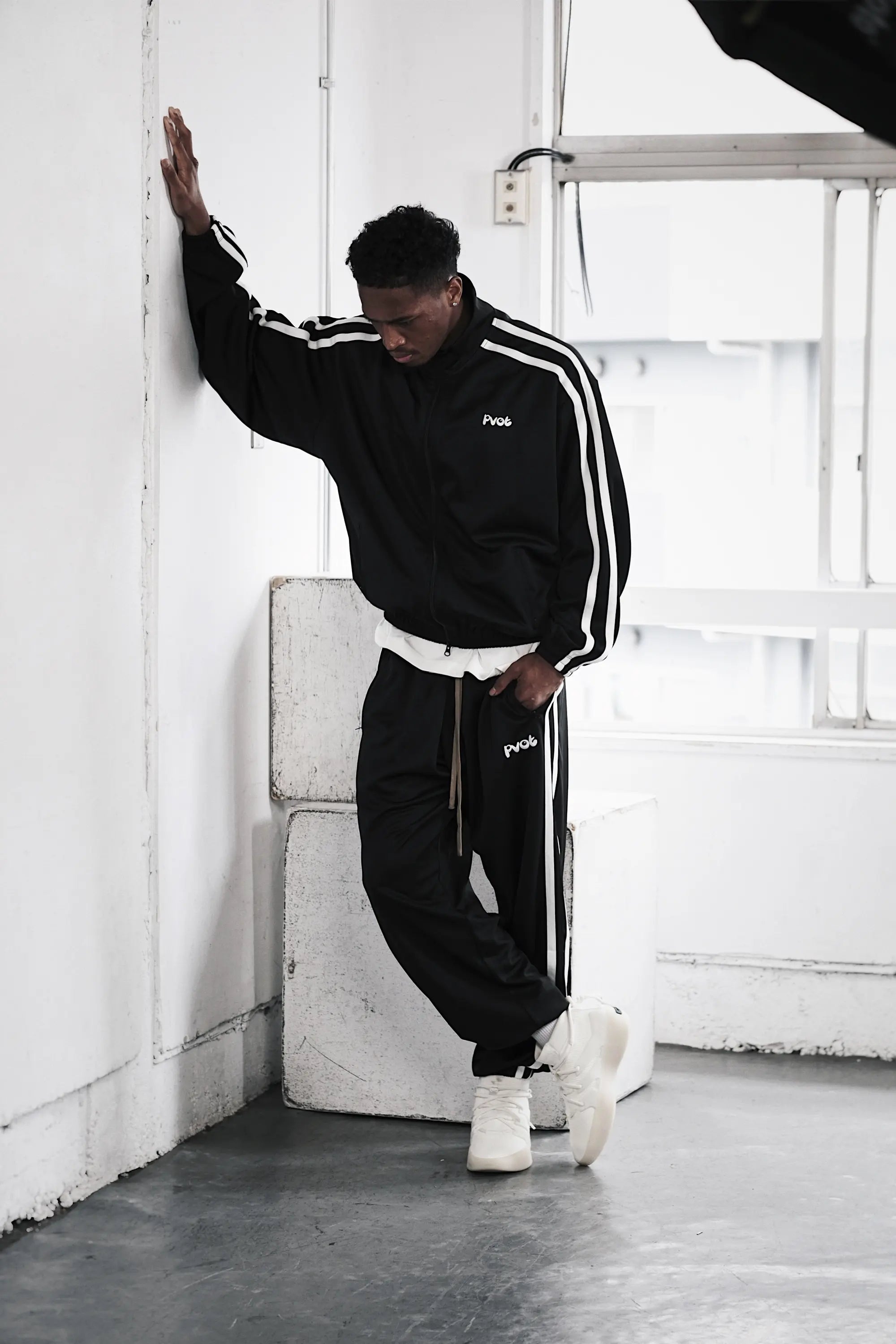 Pvot "02" Jersey Track Jacket (Black)
