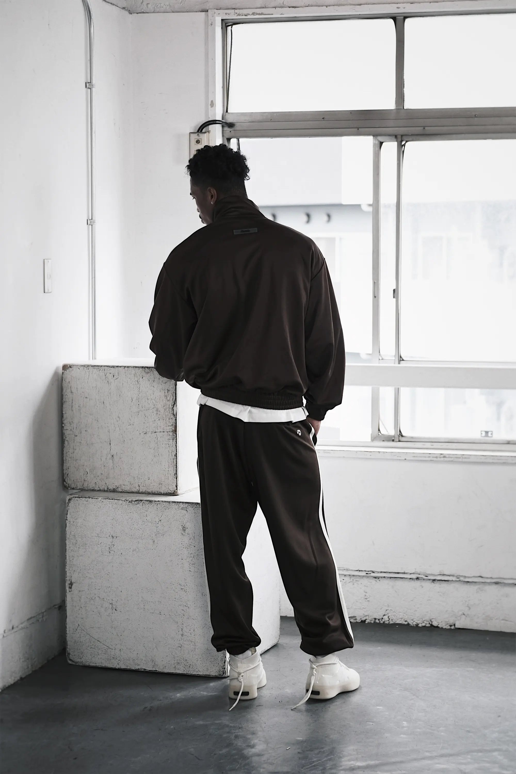 Pvot "02" Jersey Track Jacket (Charcoal Brown)