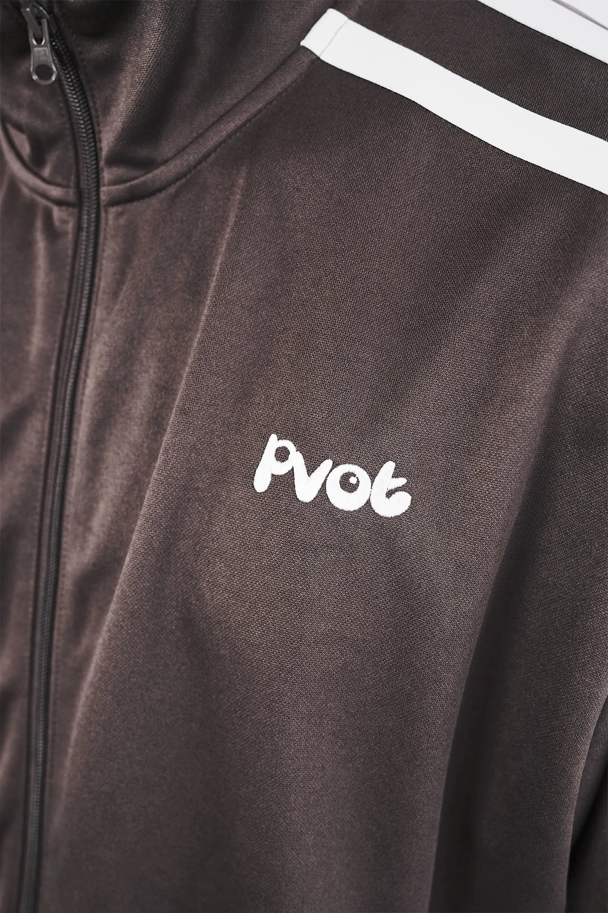 Pvot "02" Jersey Track Jacket (Charcoal Brown)