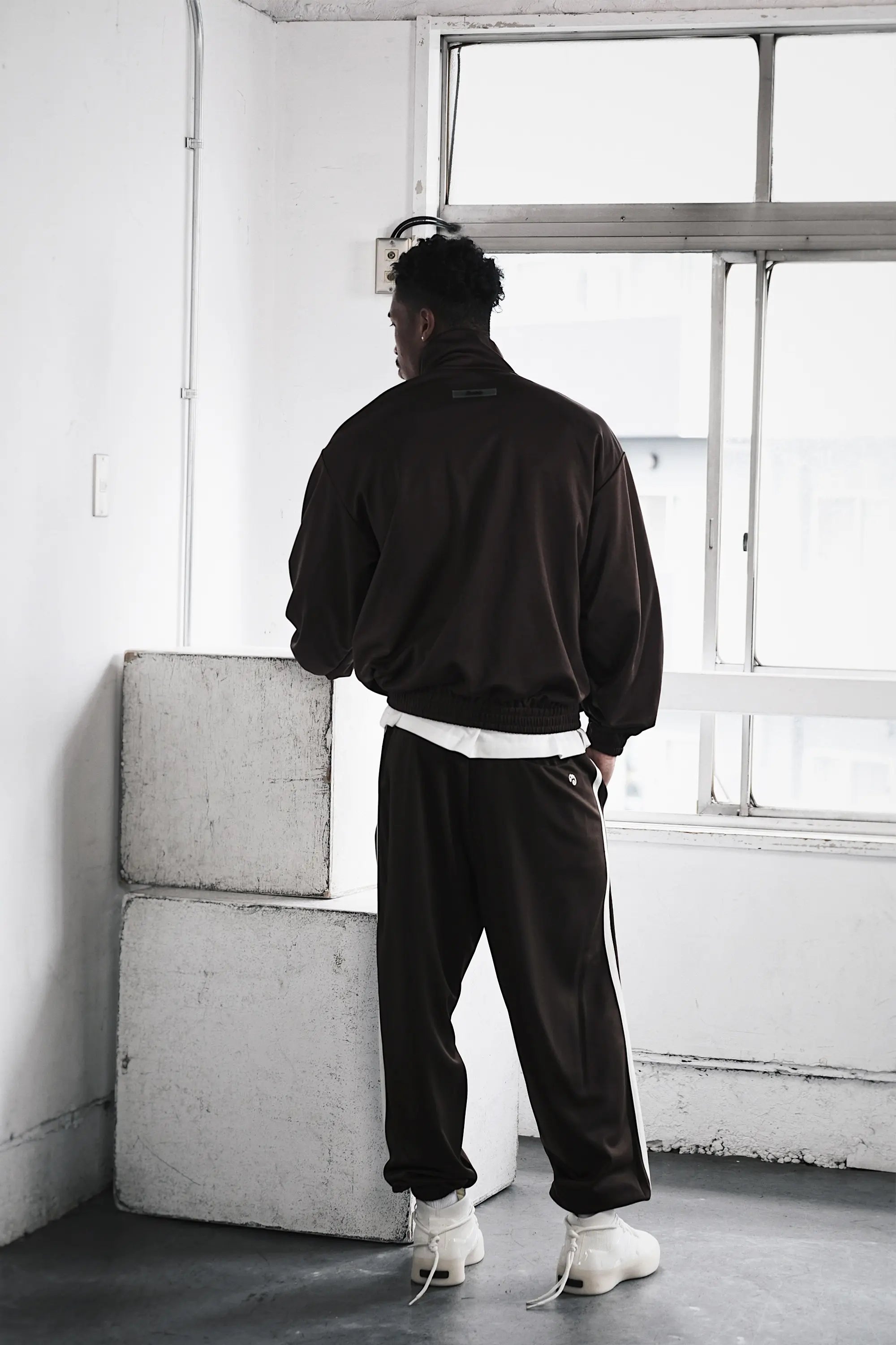 Pvot "02" Jersey Track Jacket (Charcoal Brown)
