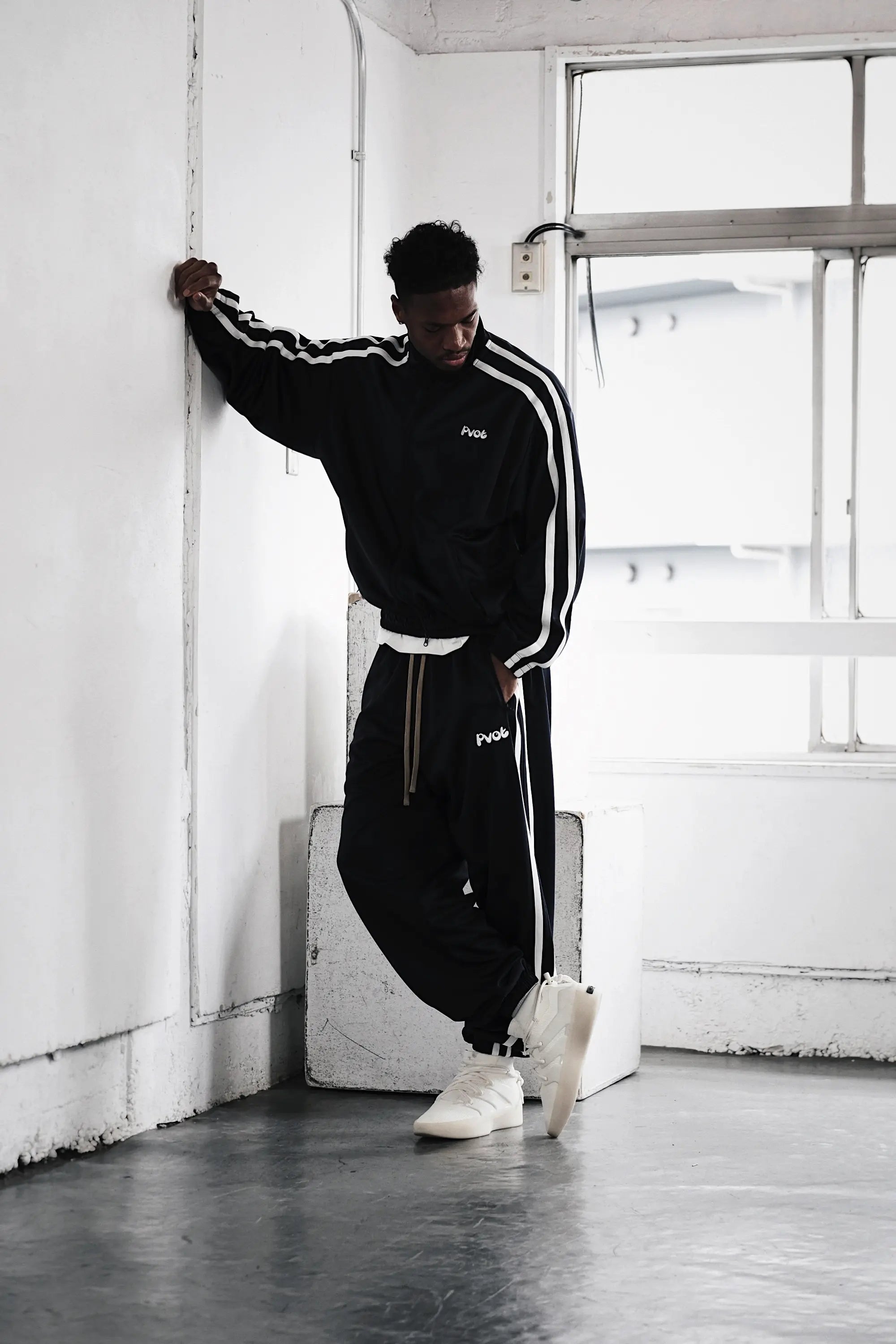 Pvot "02" Jersey Track Jacket (Dark Navy)