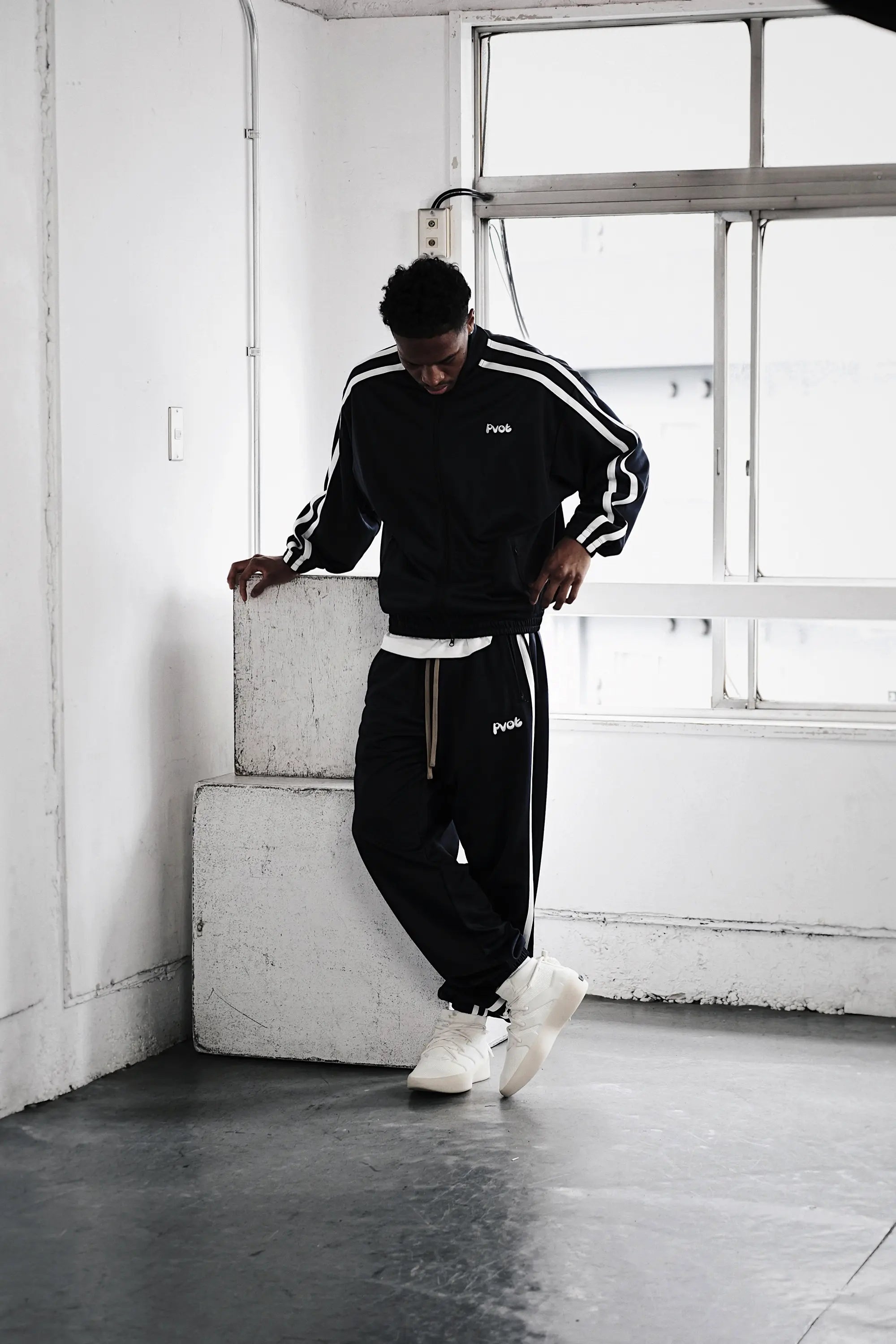 Pvot "02" Jersey Track Jacket (Dark Navy)
