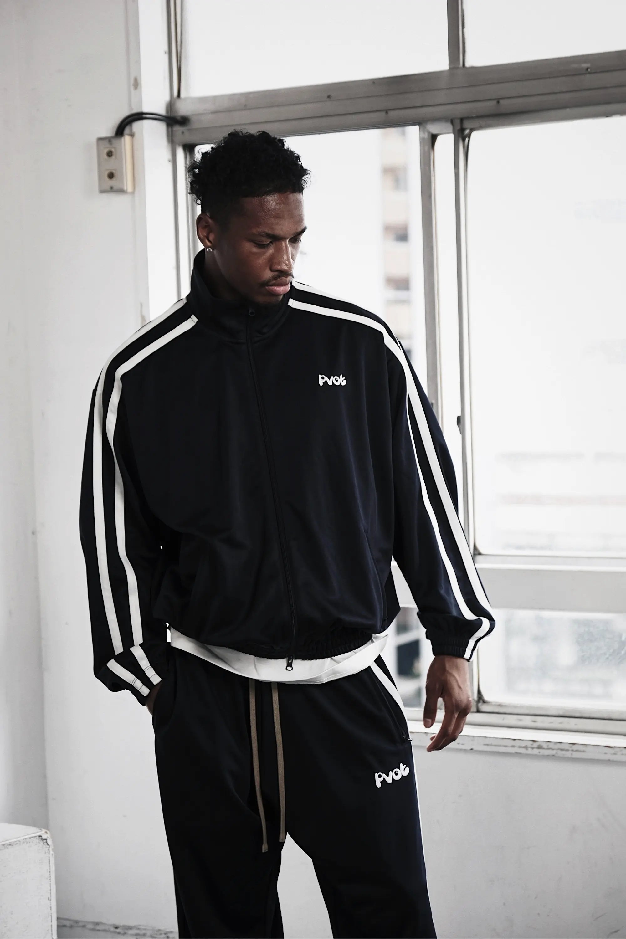 Pvot "02" Jersey Track Jacket (Dark Navy)