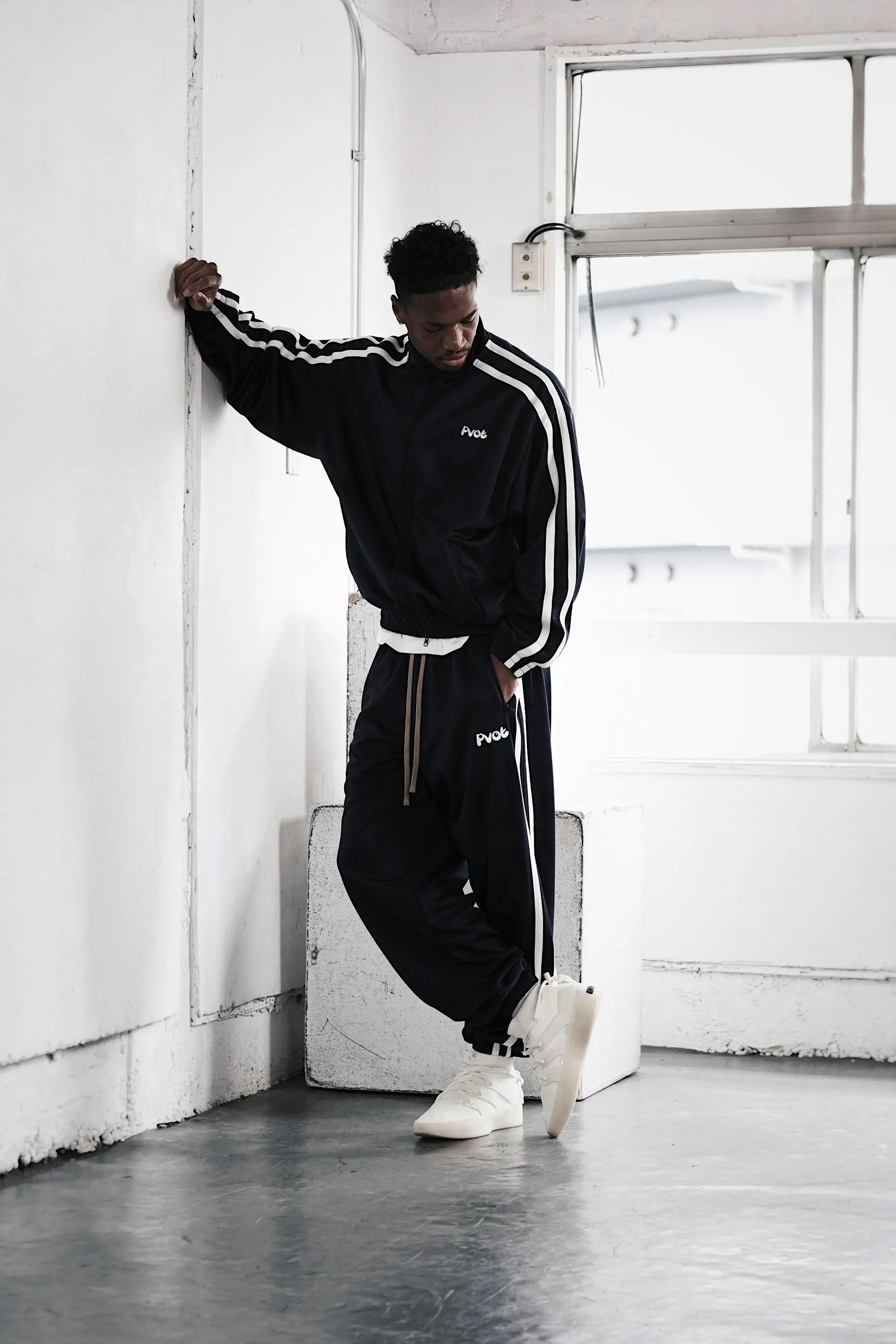 Pvot "02" Jersey Track Jogger Pants (Dark Navy)