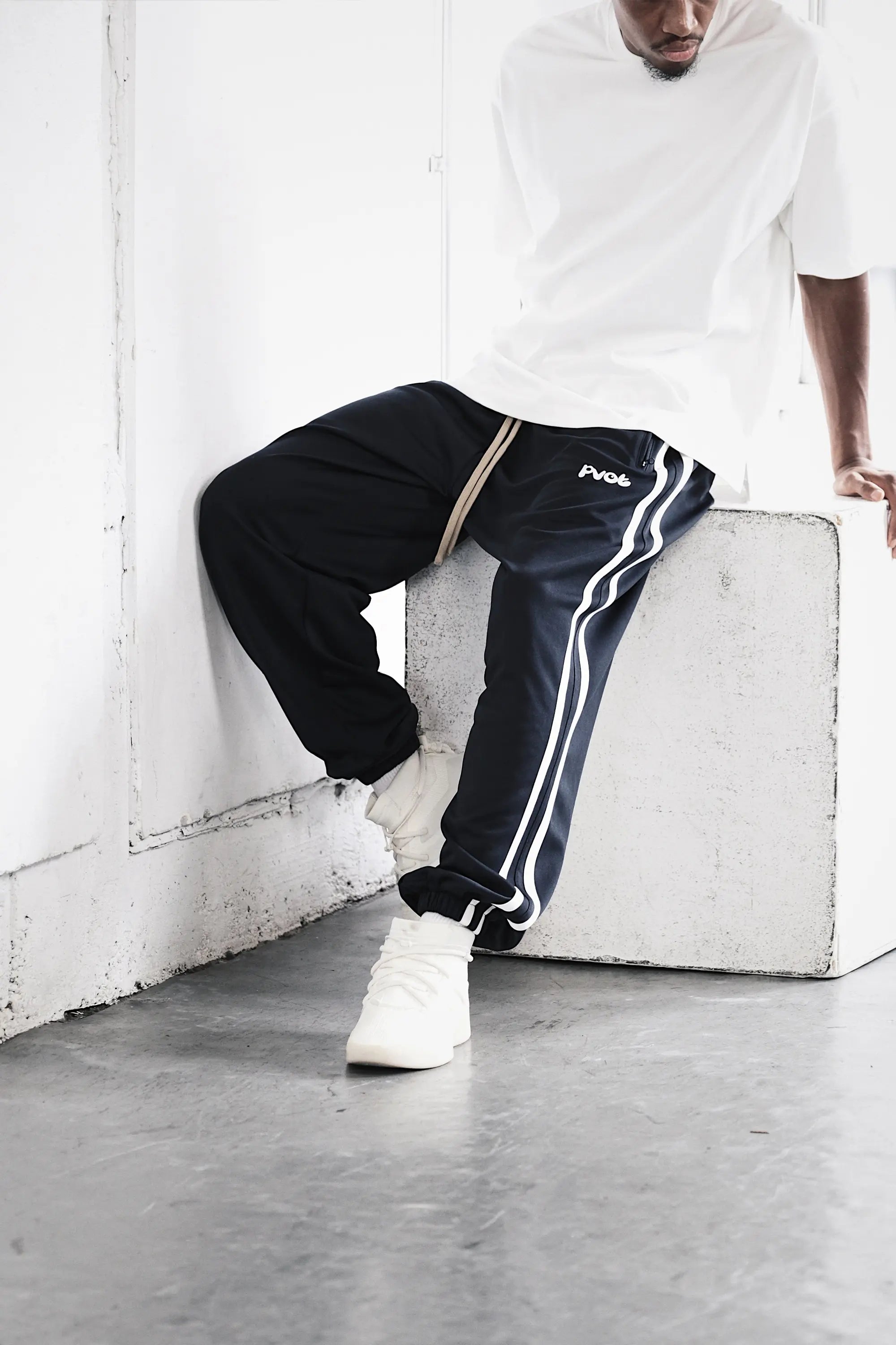 Pvot "02" Jersey Track Jogger Pants (Dark Navy)