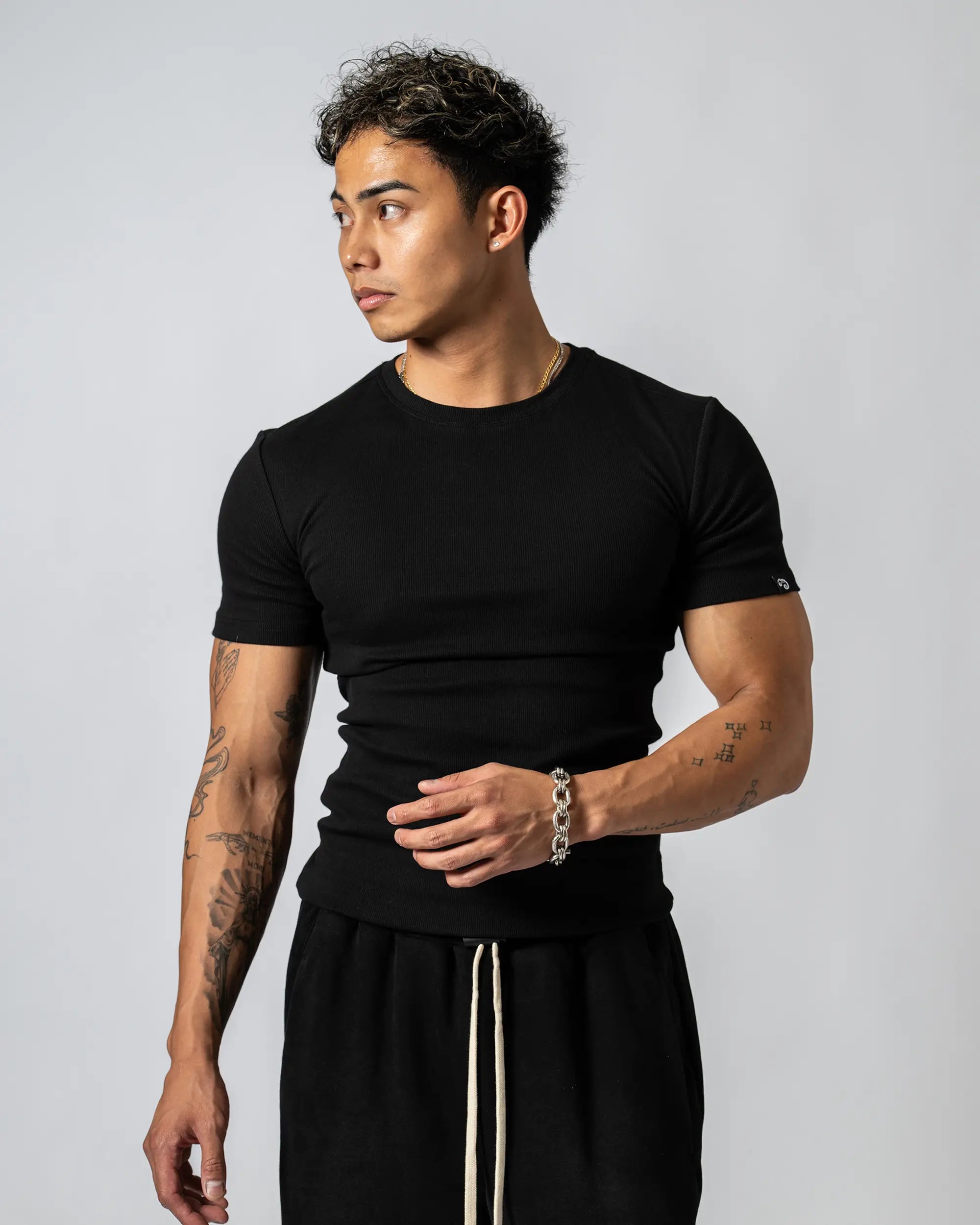 Pvot Muscle Rib T-Shirts (Black)