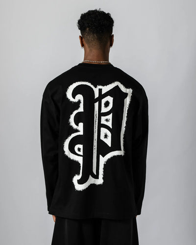 Privé Big Logo Long Sleeve T-Shirts (Black)