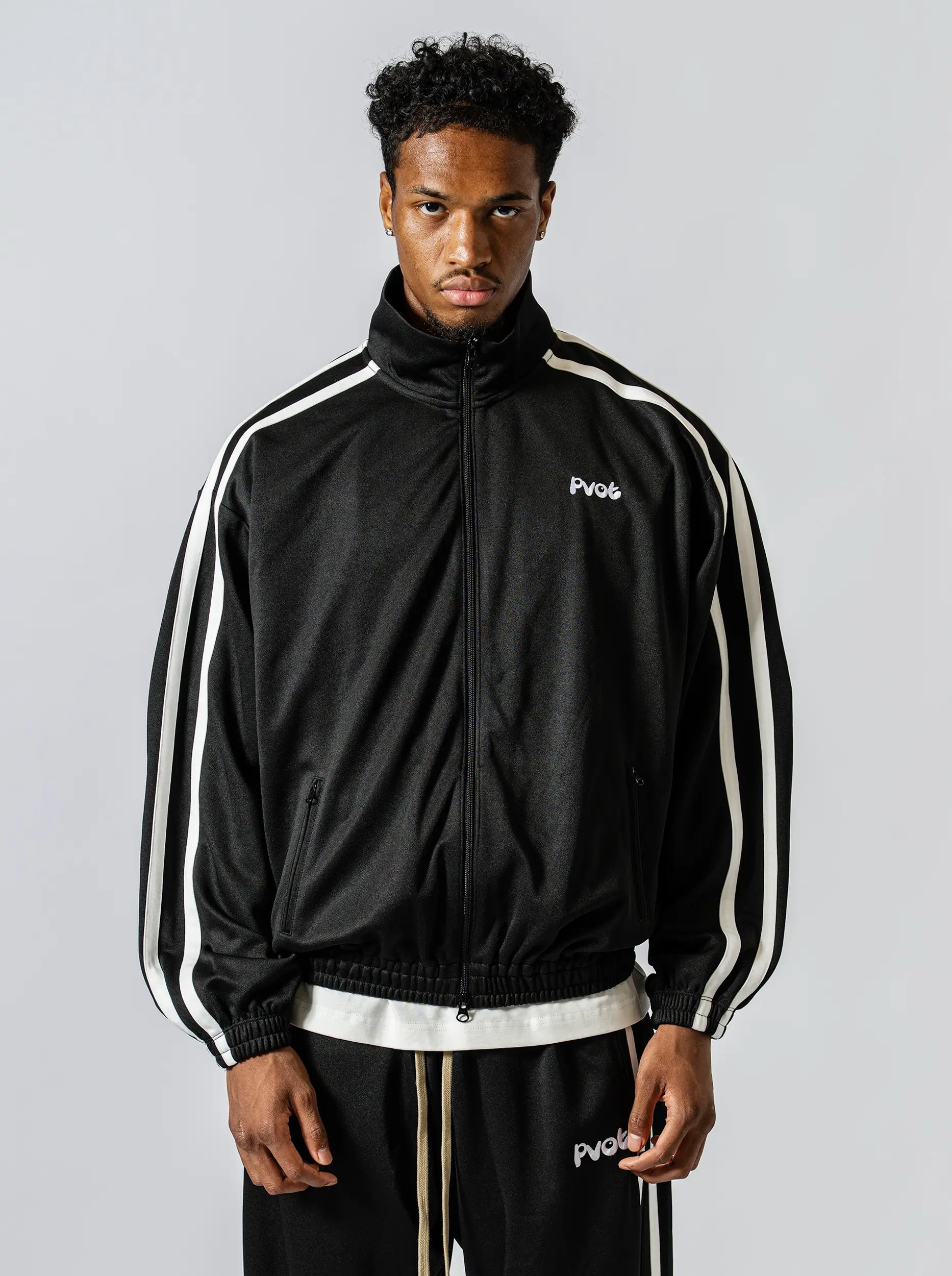 Pvot "02" Jersey Track Jacket (Black)