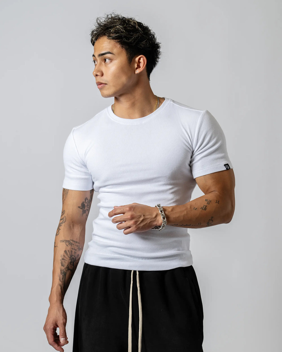 Pvot Muscle Rib T-Shirts (White)