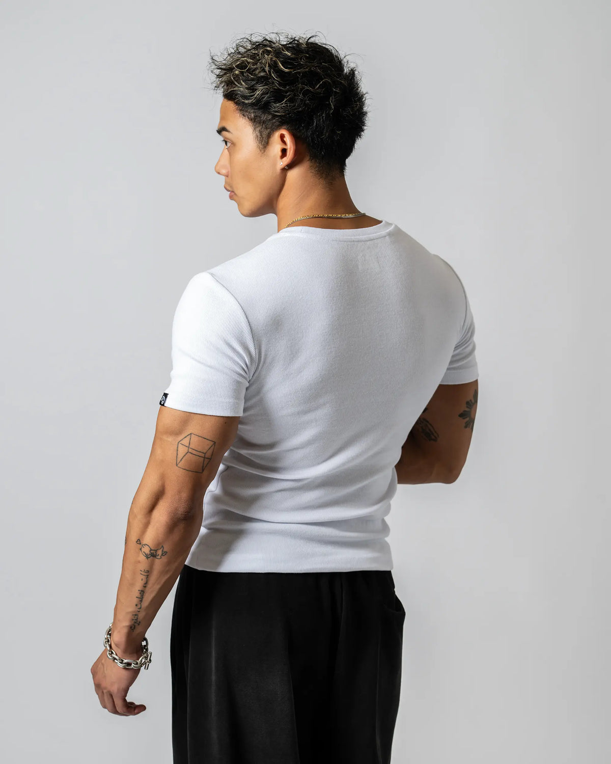 Pvot Muscle Rib T-Shirts (White)