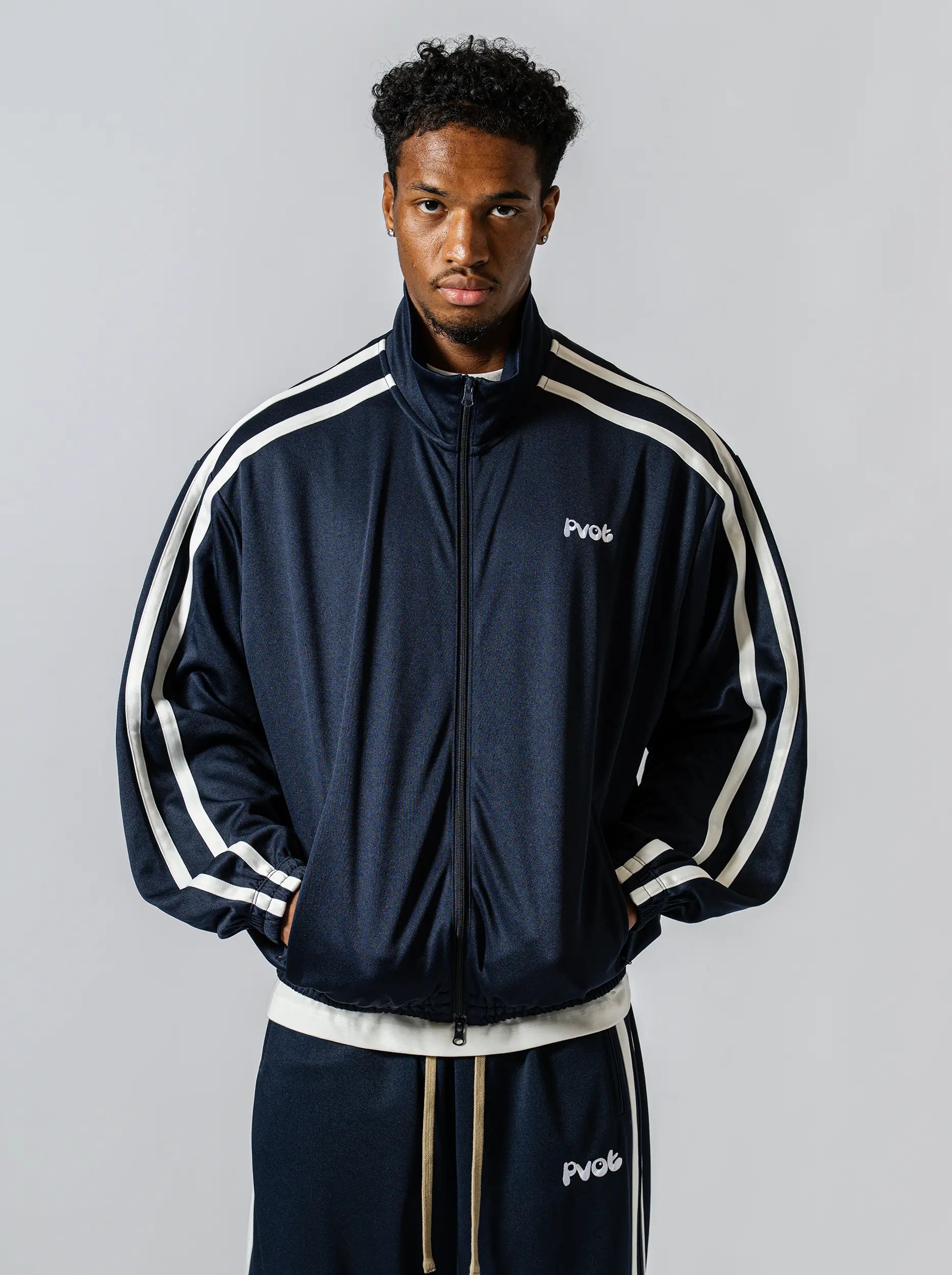 Pvot "02" Jersey Track Jacket (Dark Navy)