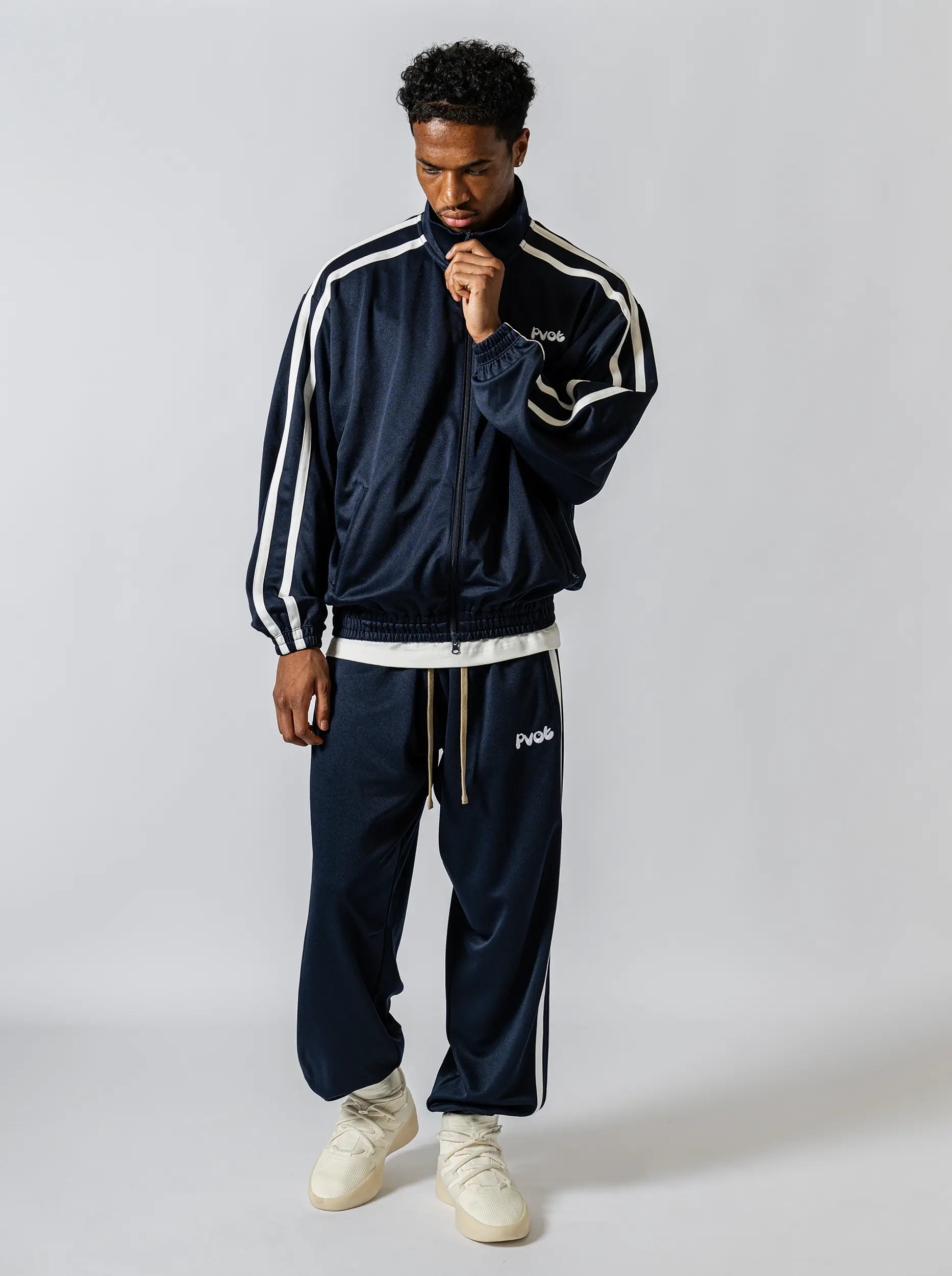 Pvot "02" Jersey Track Jacket (Dark Navy)