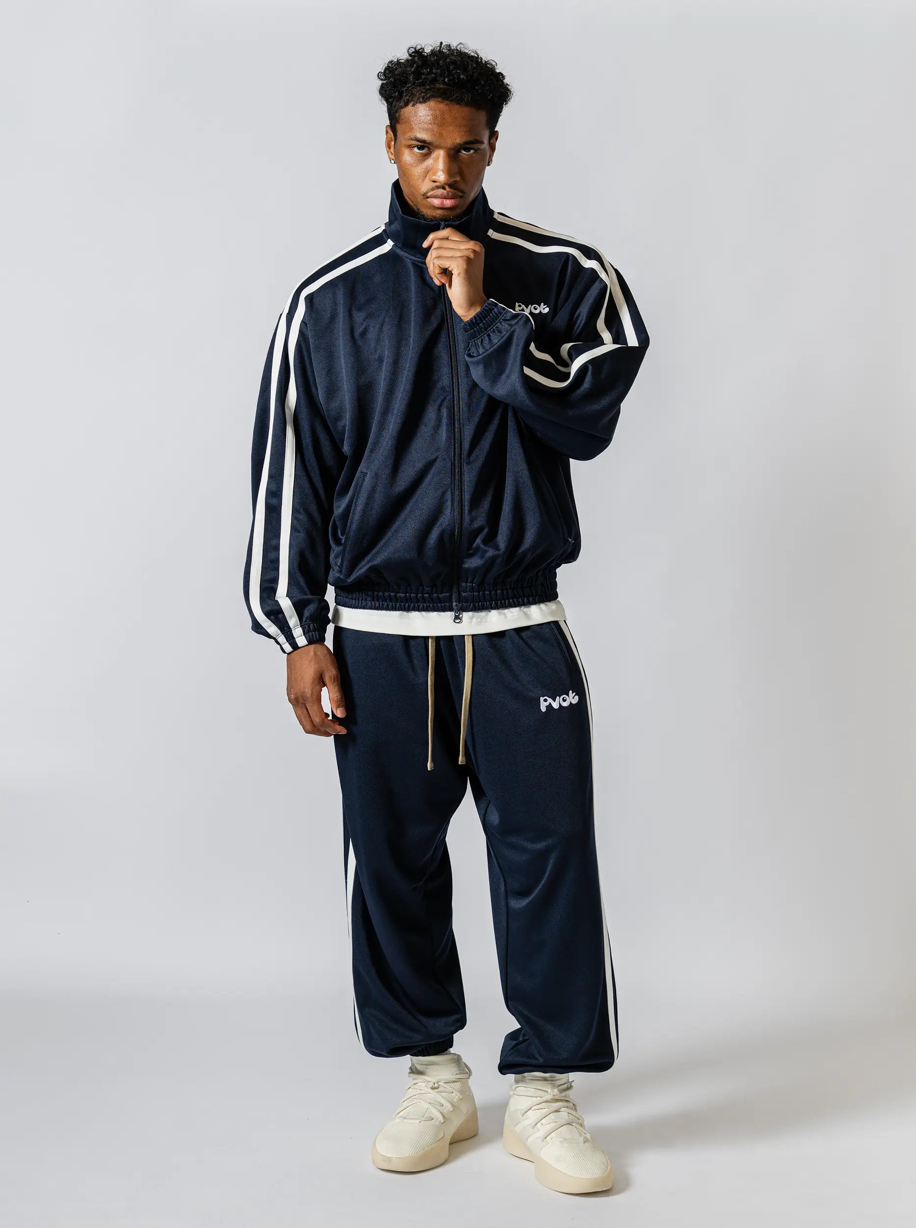 Pvot "02" Jersey Track Jacket (Dark Navy)