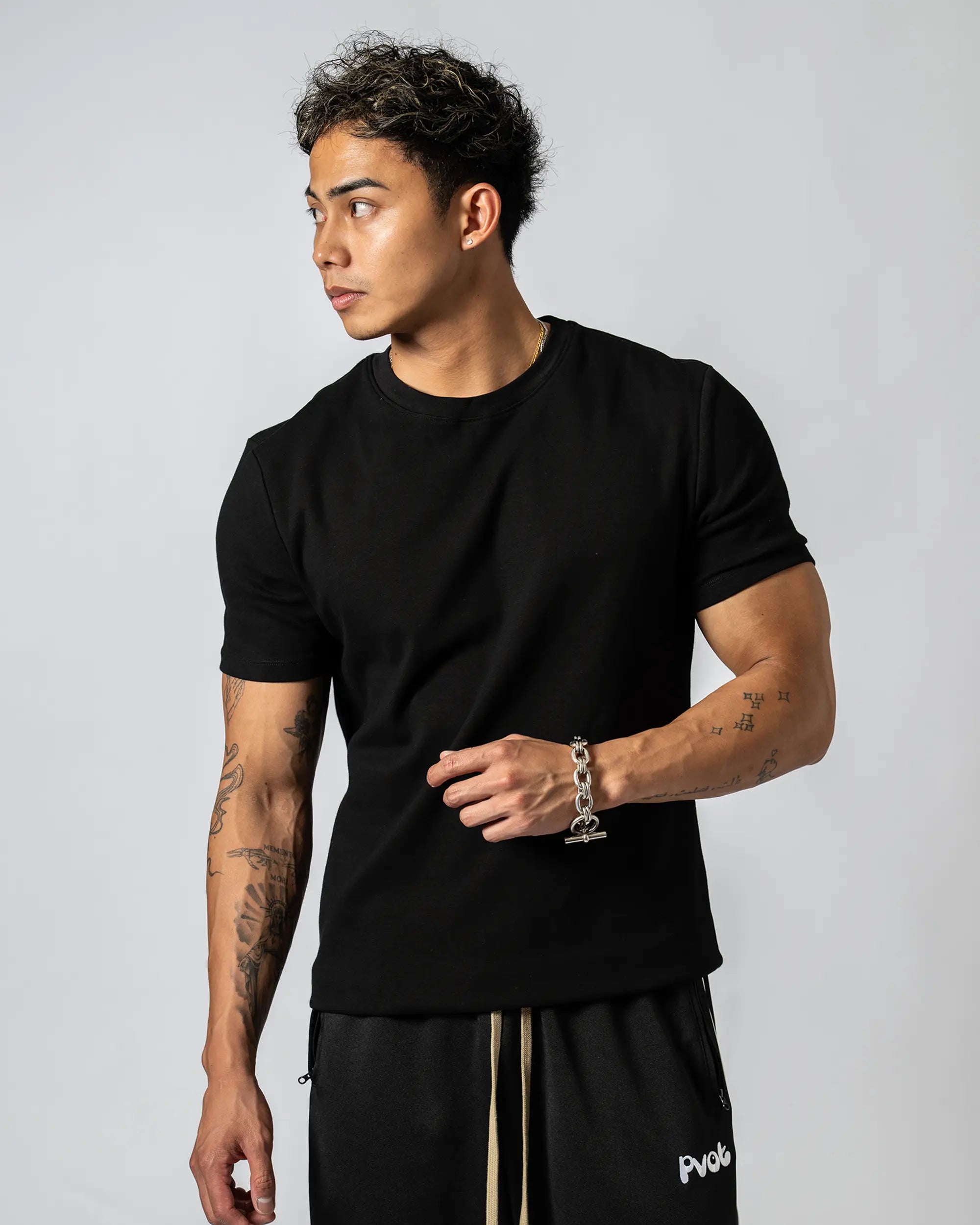 Pvot Flex Weight Athleisure T-Shirts (Black)