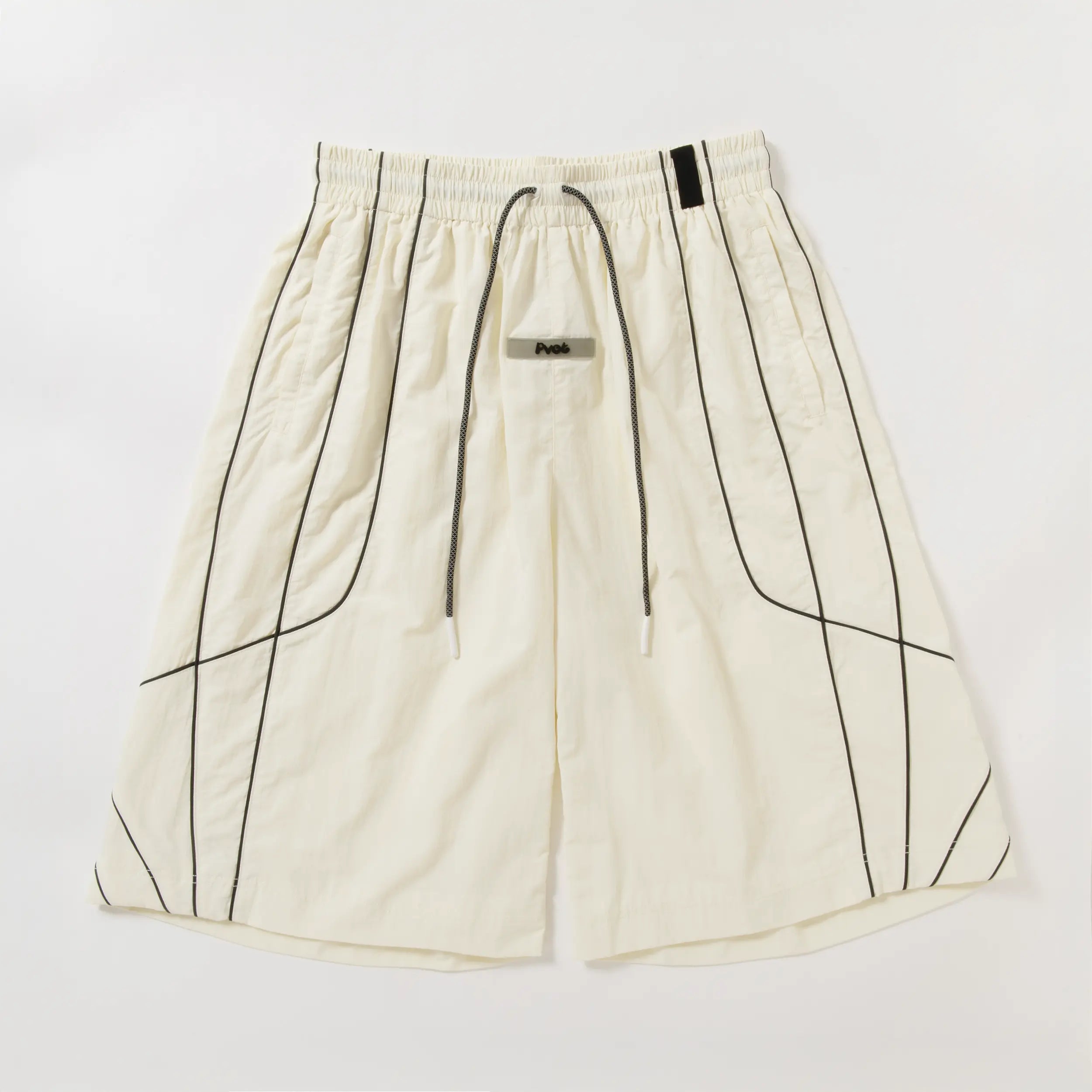 Pvot "Volux" Ref-Wide Nylon Shorts (Bone White)