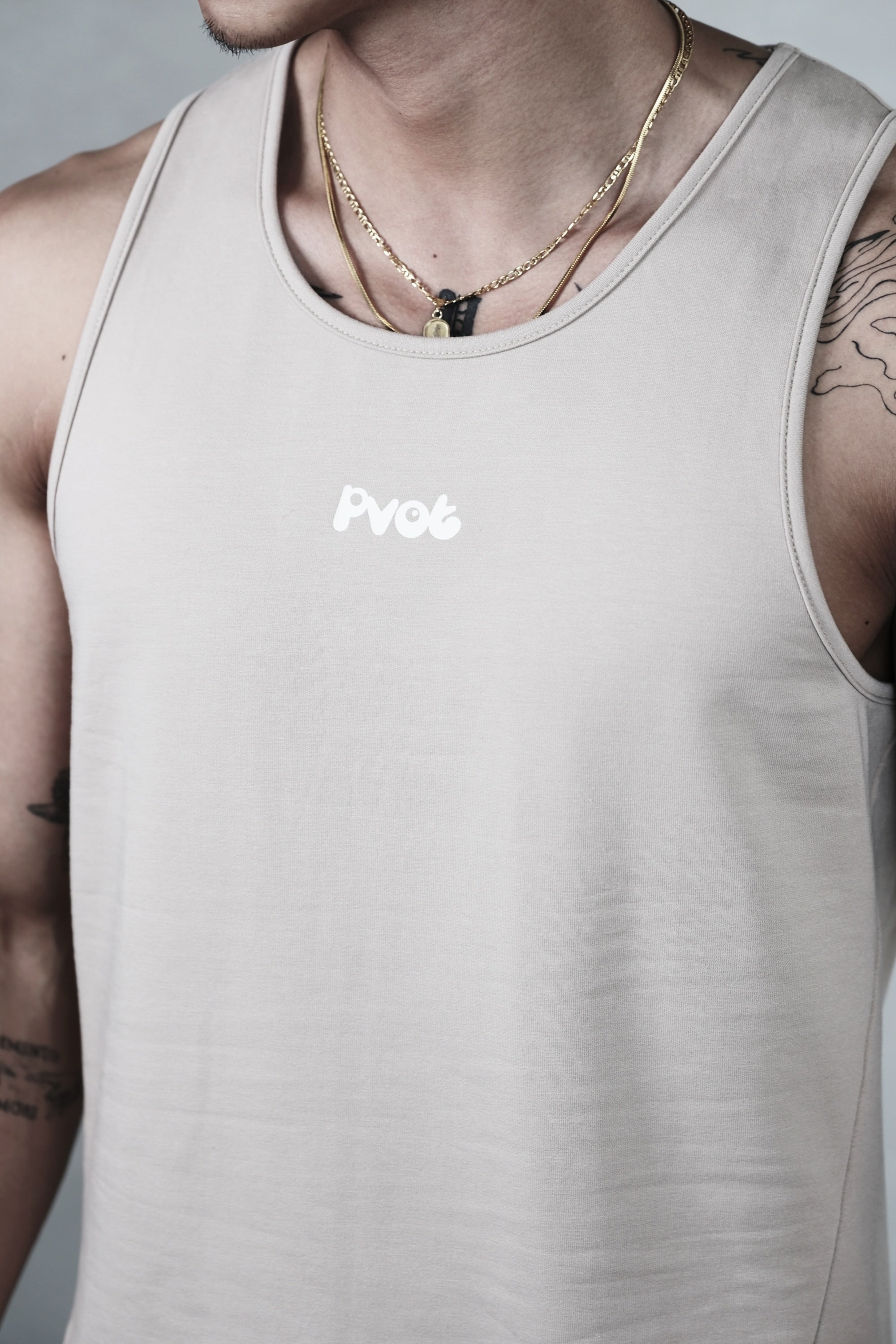 Pvot Athleisure Basic Tank (Sand Beige)