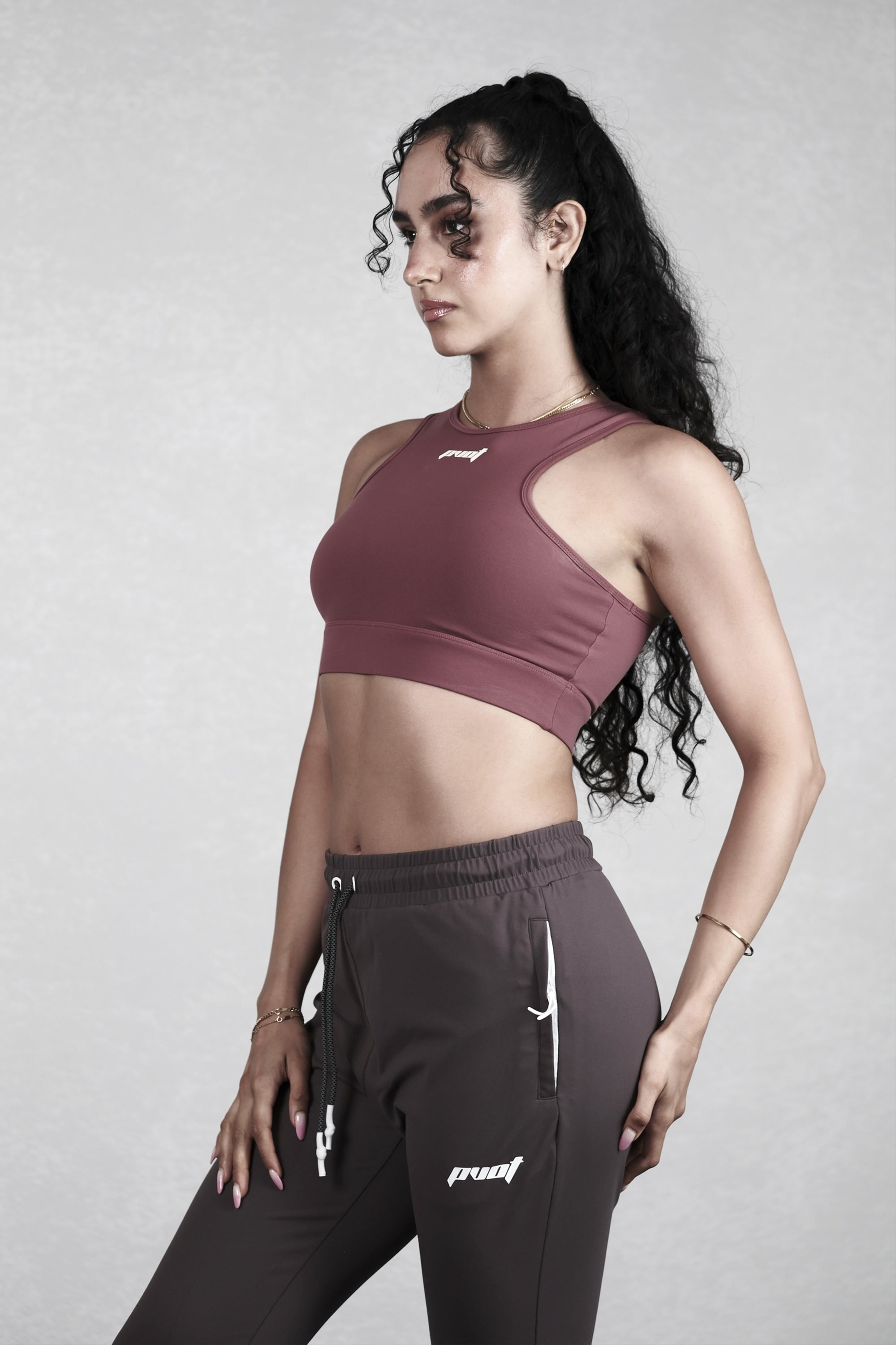 Pvot Athleisure Sports Bra (Pastel Red)