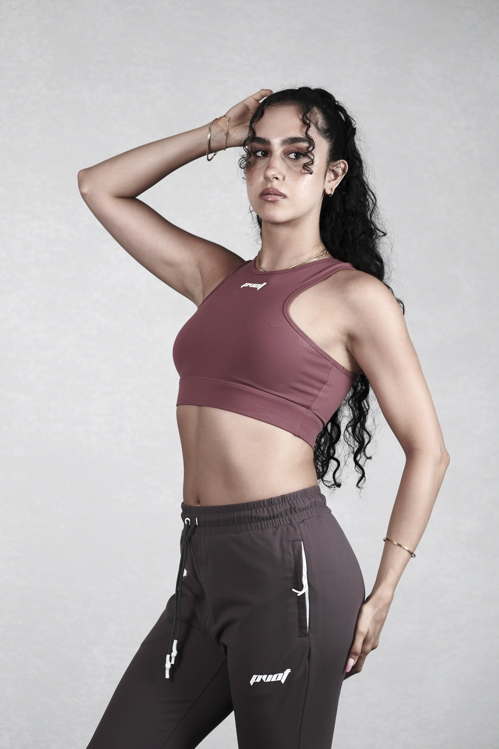 Pvot Athleisure Sports Bra (Pastel Red)