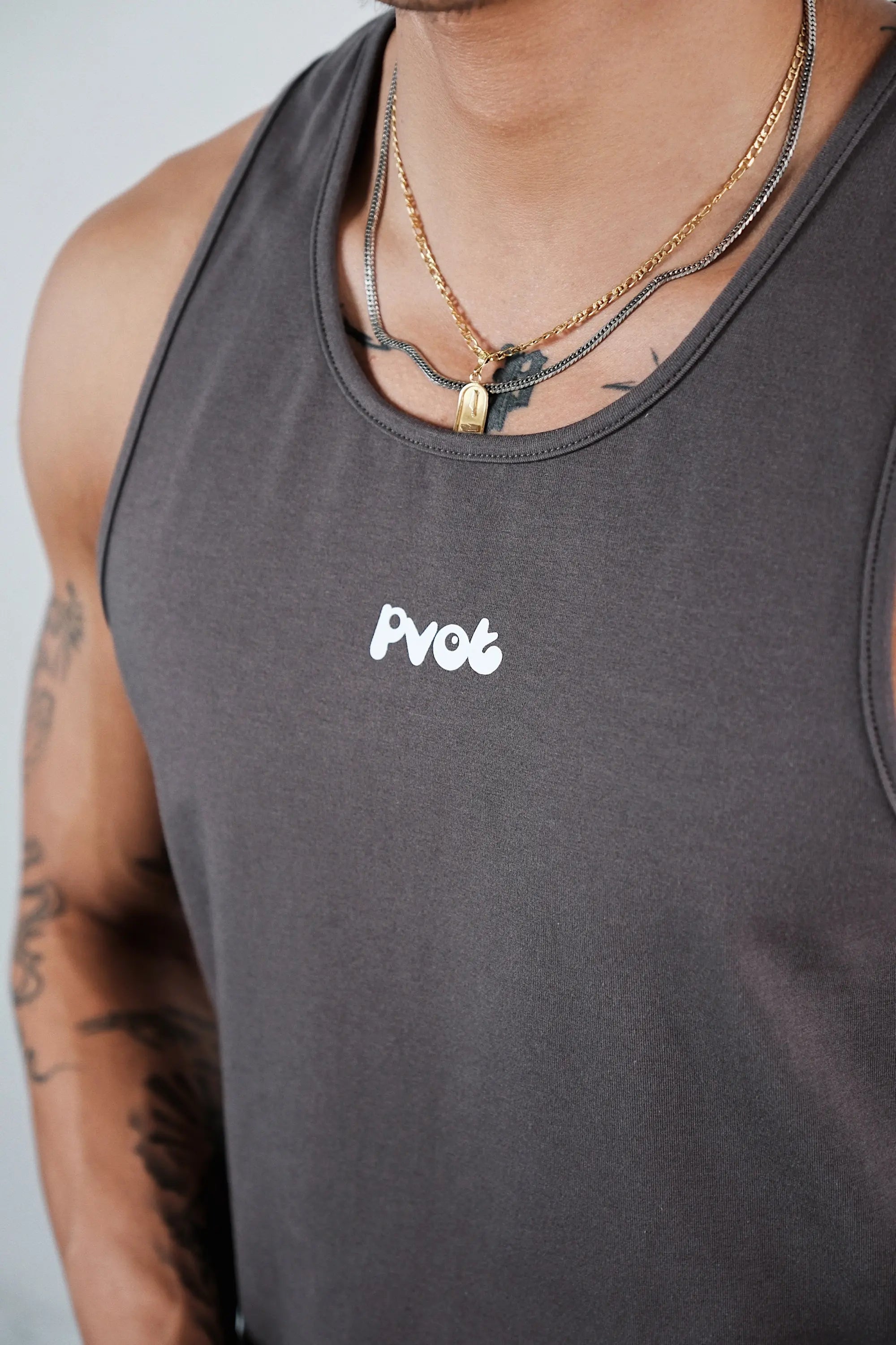 Pvot Athleisure Basic Tank Ver.2 (Dark Gray)