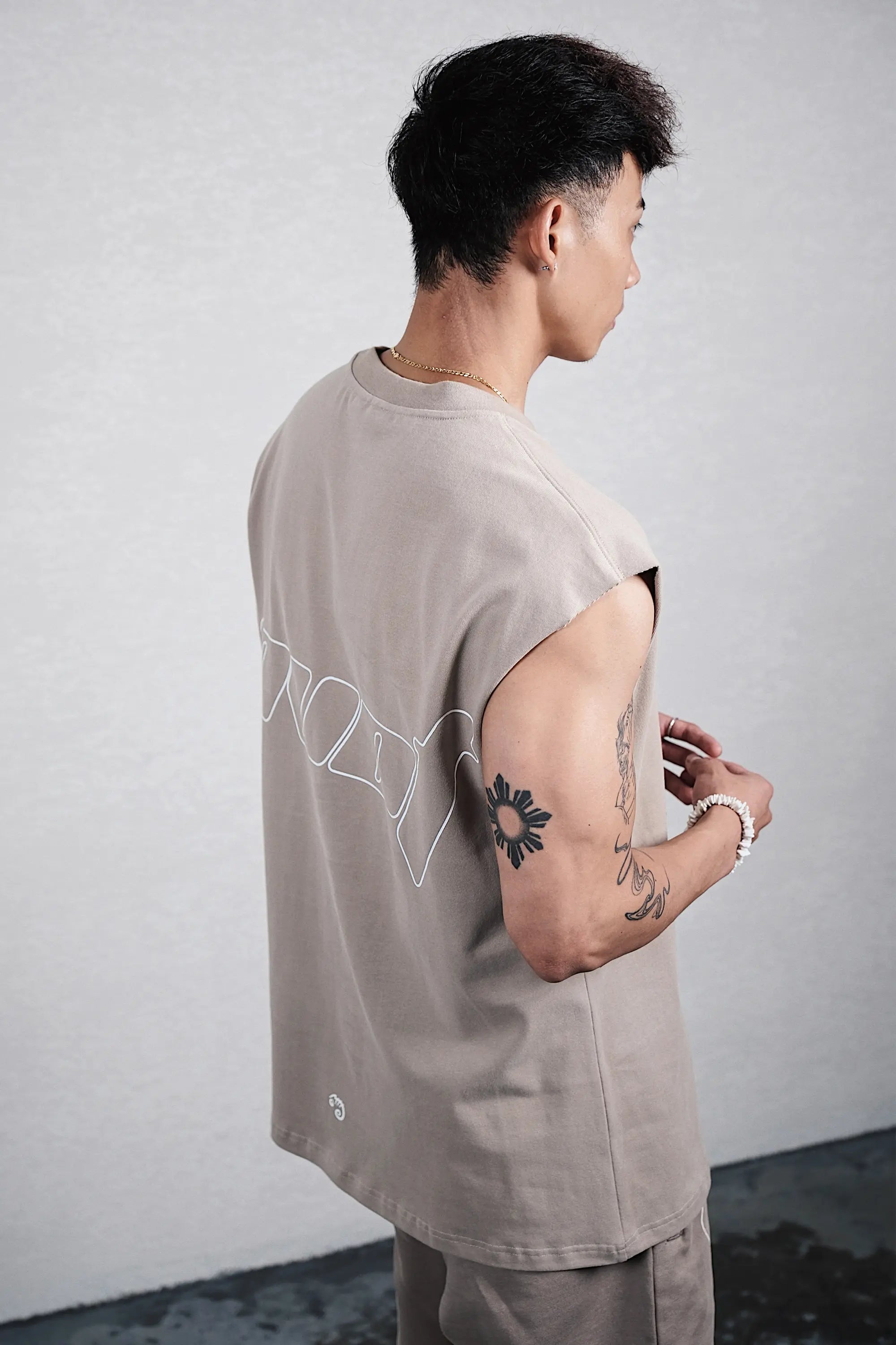 Pvot Athletic BLL Sleeveless Tank (Sand Beige)