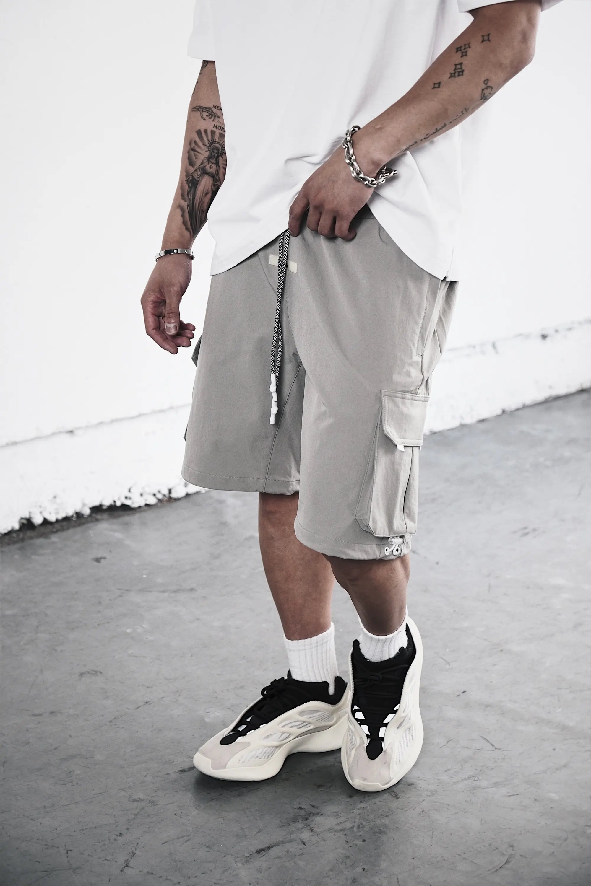Pvot "Solitude" Cargo Shorts (Light Gray)