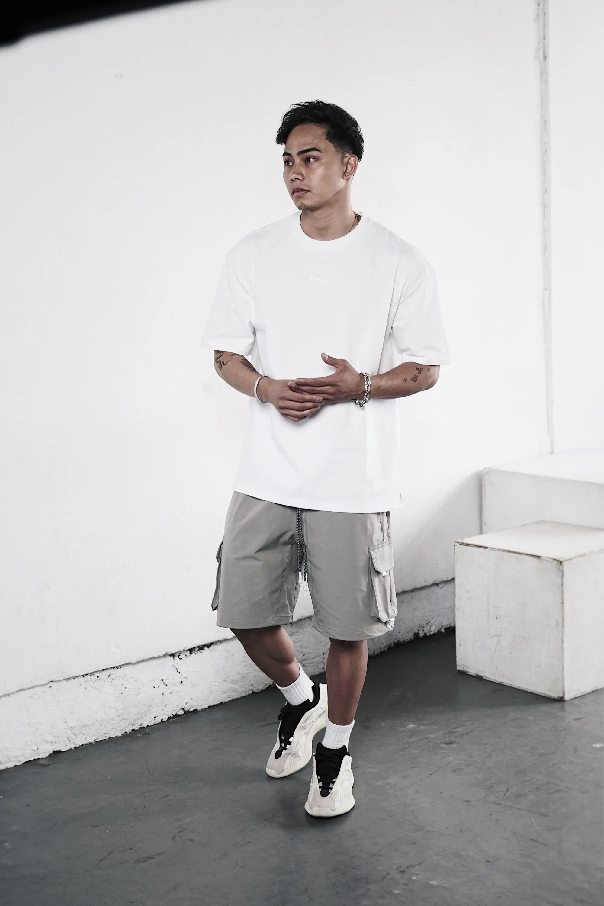 Pvot "Solitude" Cargo Shorts (Light Gray)
