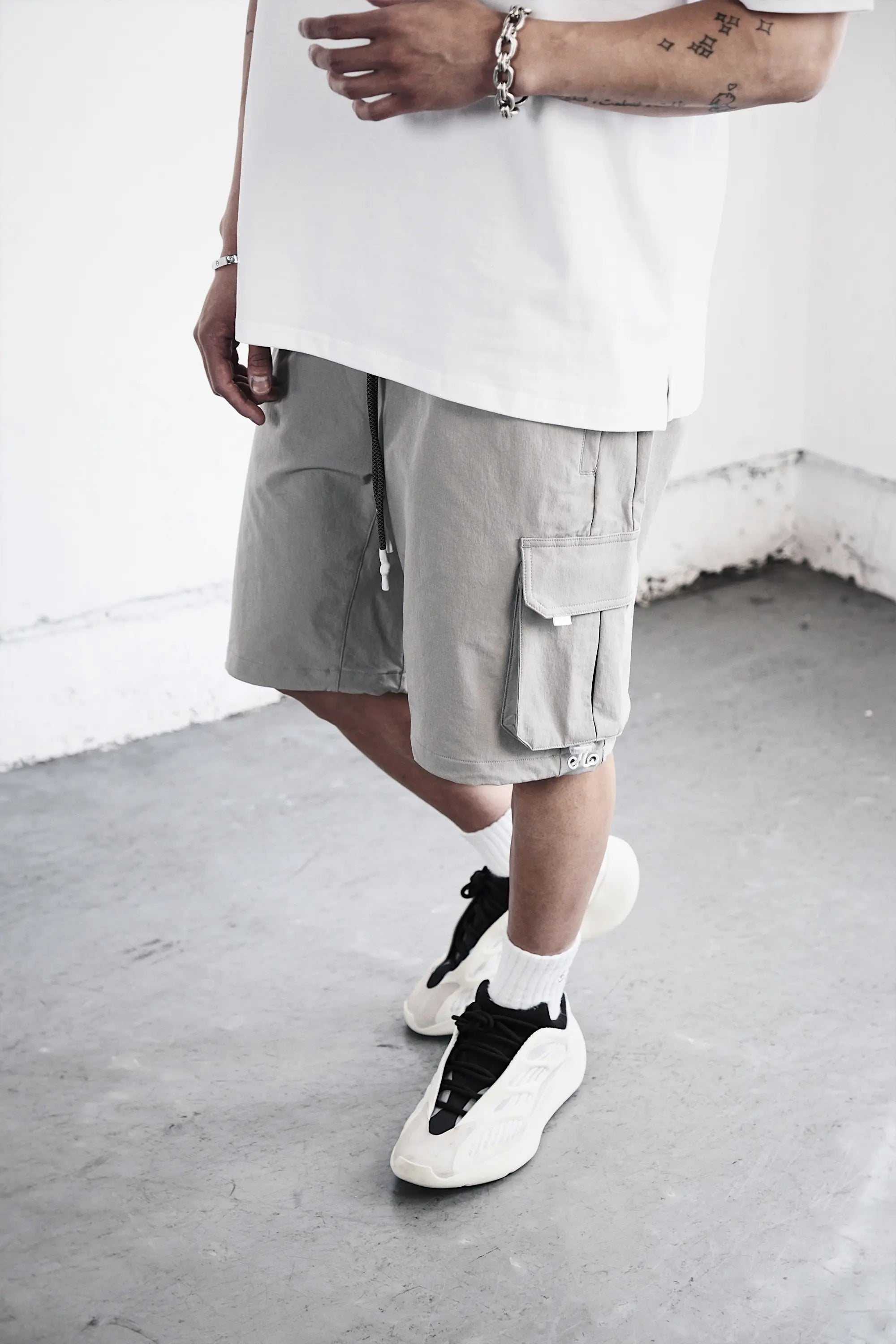 Pvot "Solitude" Cargo Shorts (Light Gray)