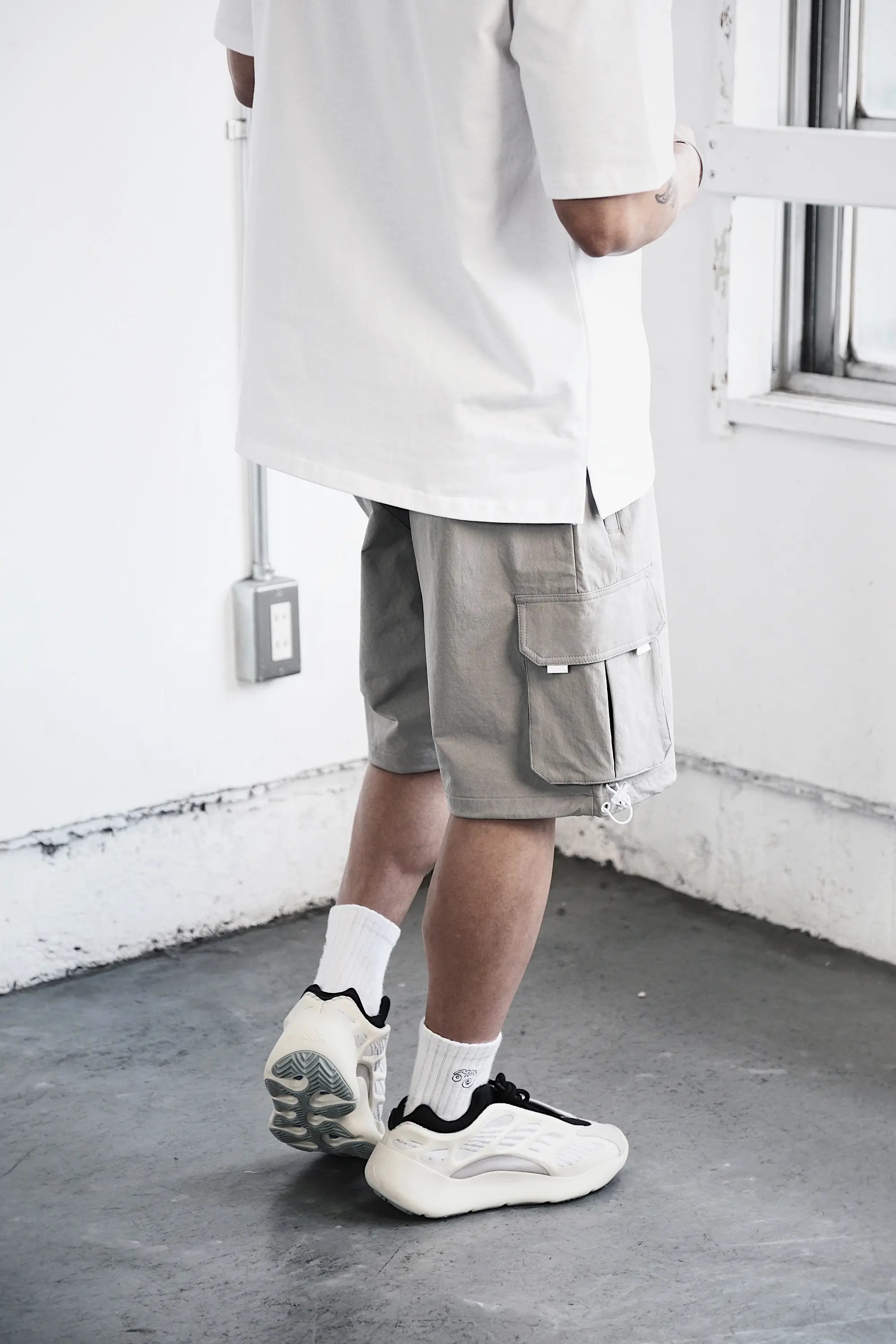 Pvot "Solitude" Cargo Shorts (Light Gray)