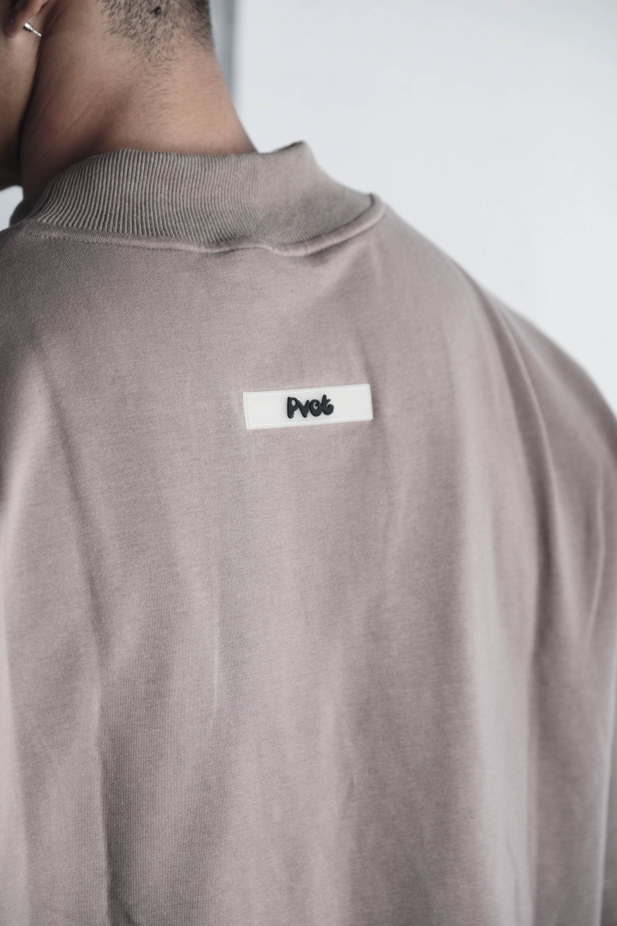 Pvot Mock Neck T-Shirts (Tan)