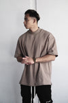 Pvot Mock Neck T-Shirts (Tan)