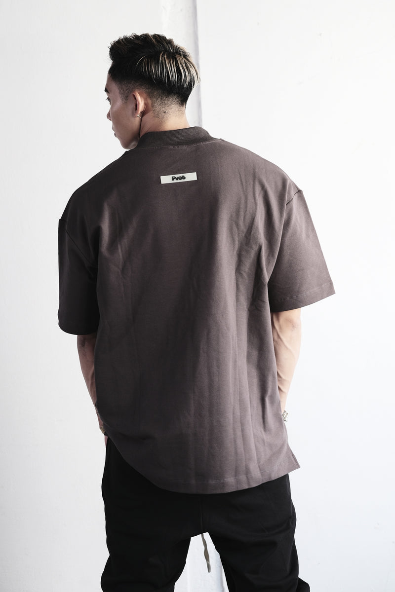 Pvot Mock Neck T-Shirts (Dark Gray)