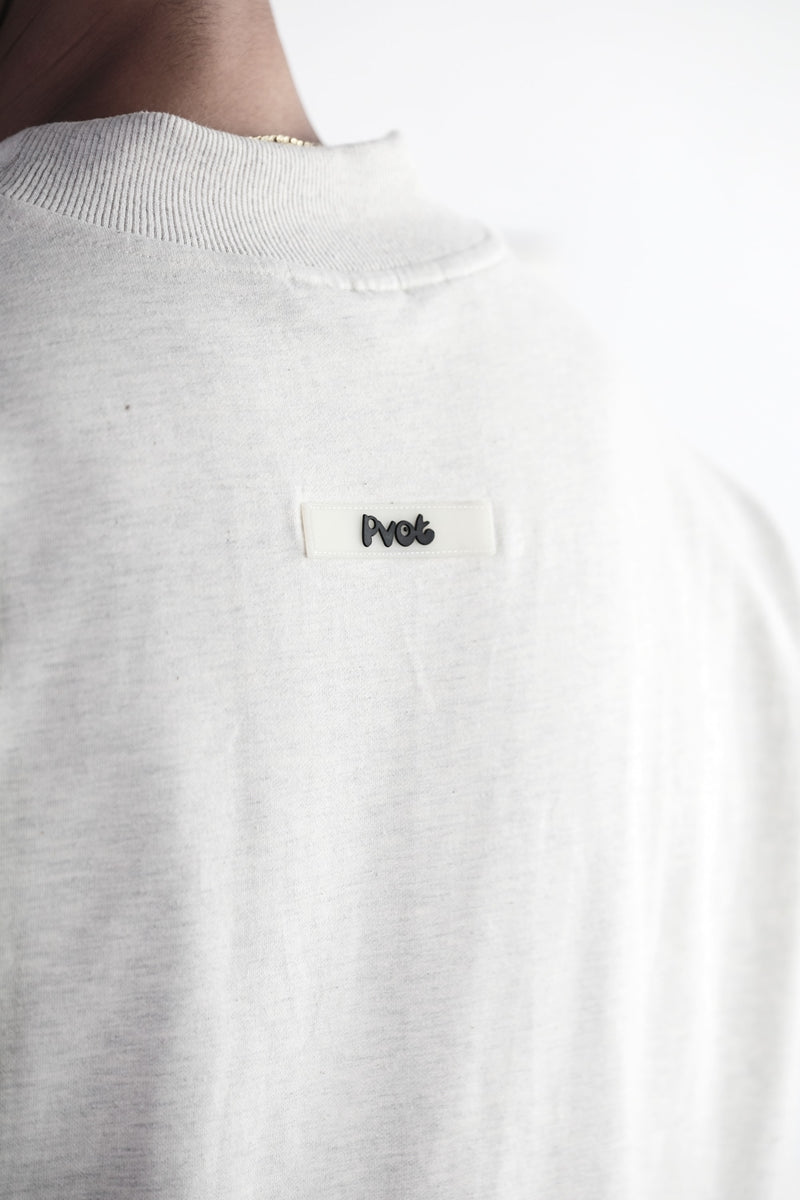 Pvot Mock Neck T-Shirts (Marble White)
