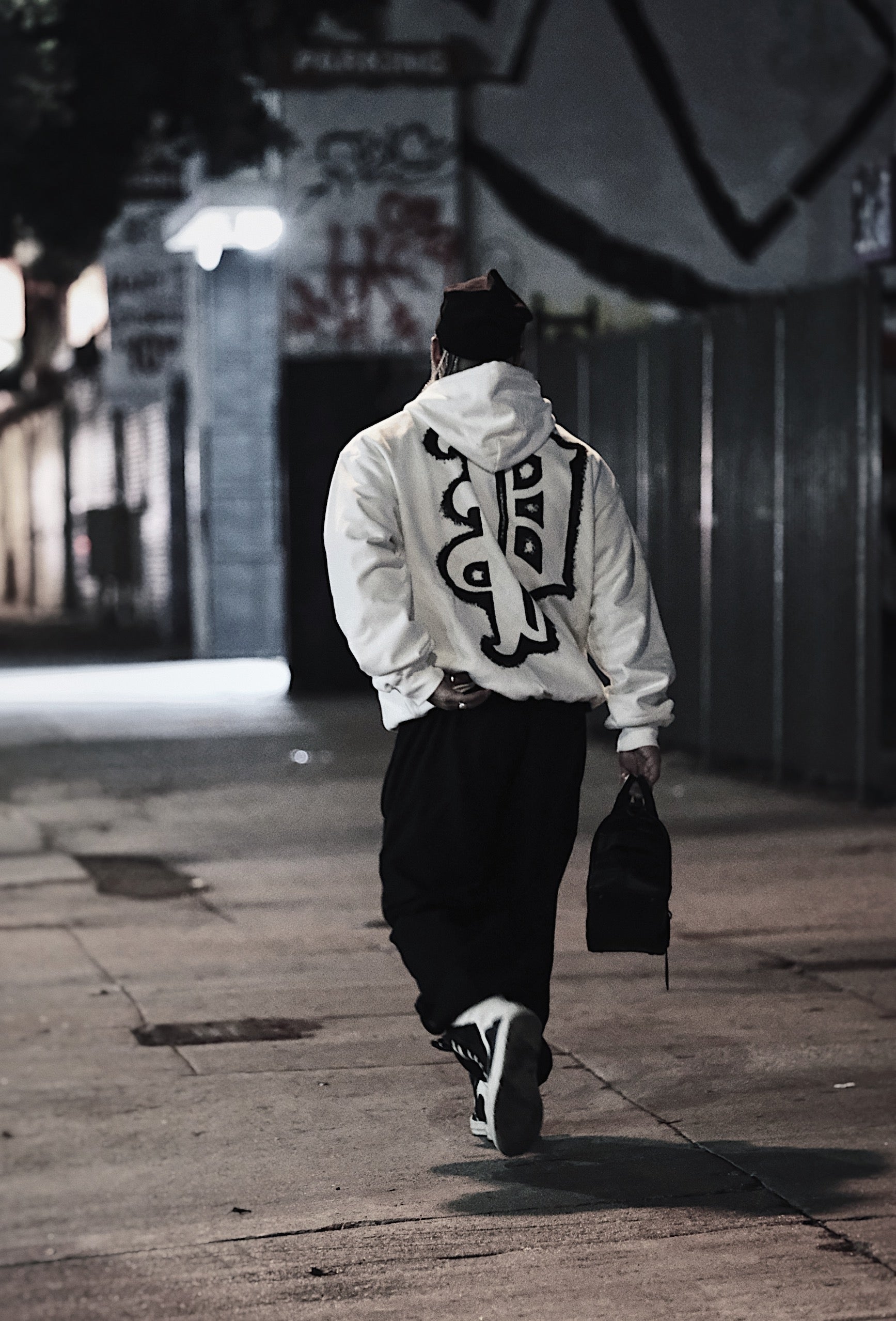 "Privé" Premium Logo Hoodie (White / Black)