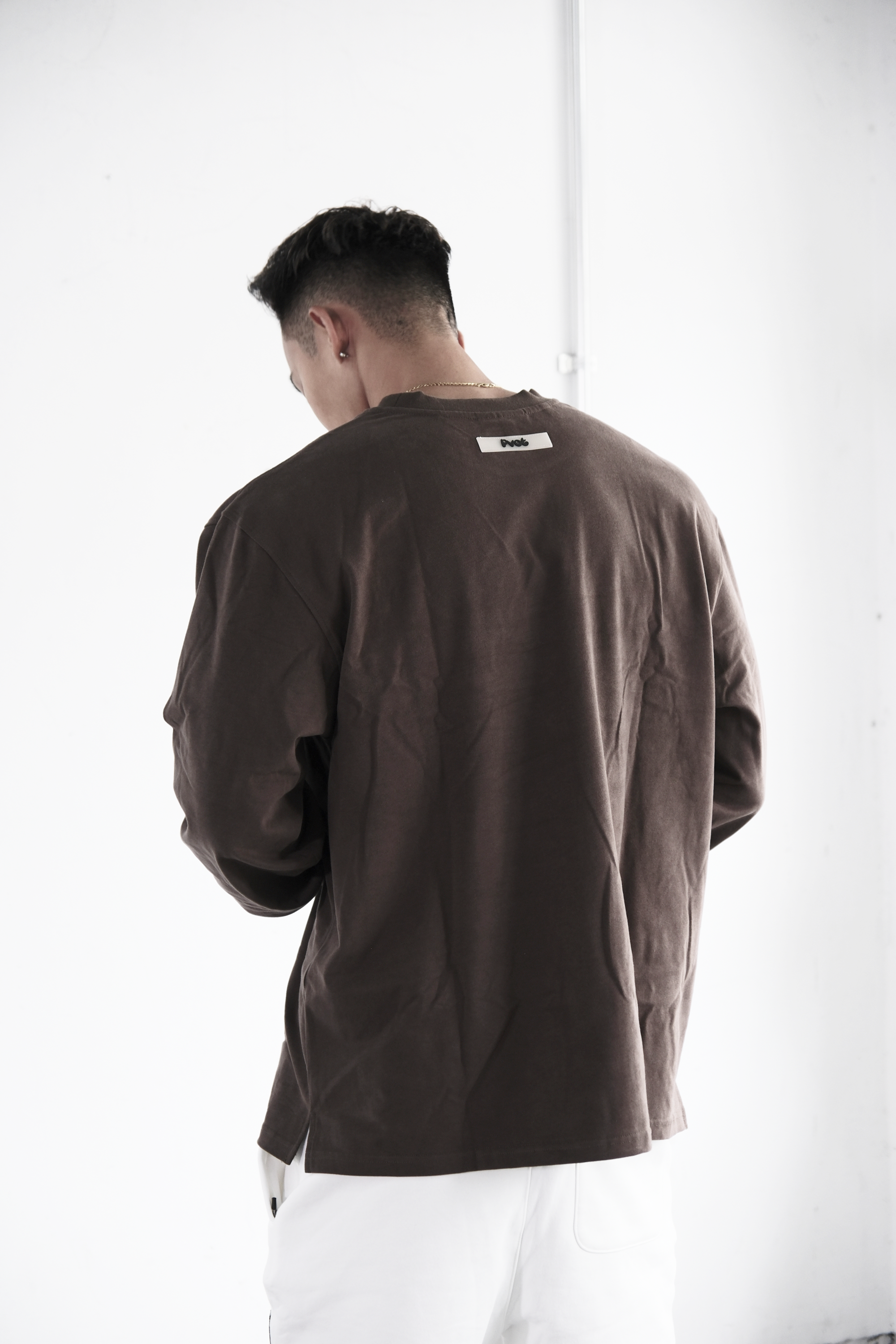 Pvot Over-Sized Long Sleeve T-Shirts (Taupe)