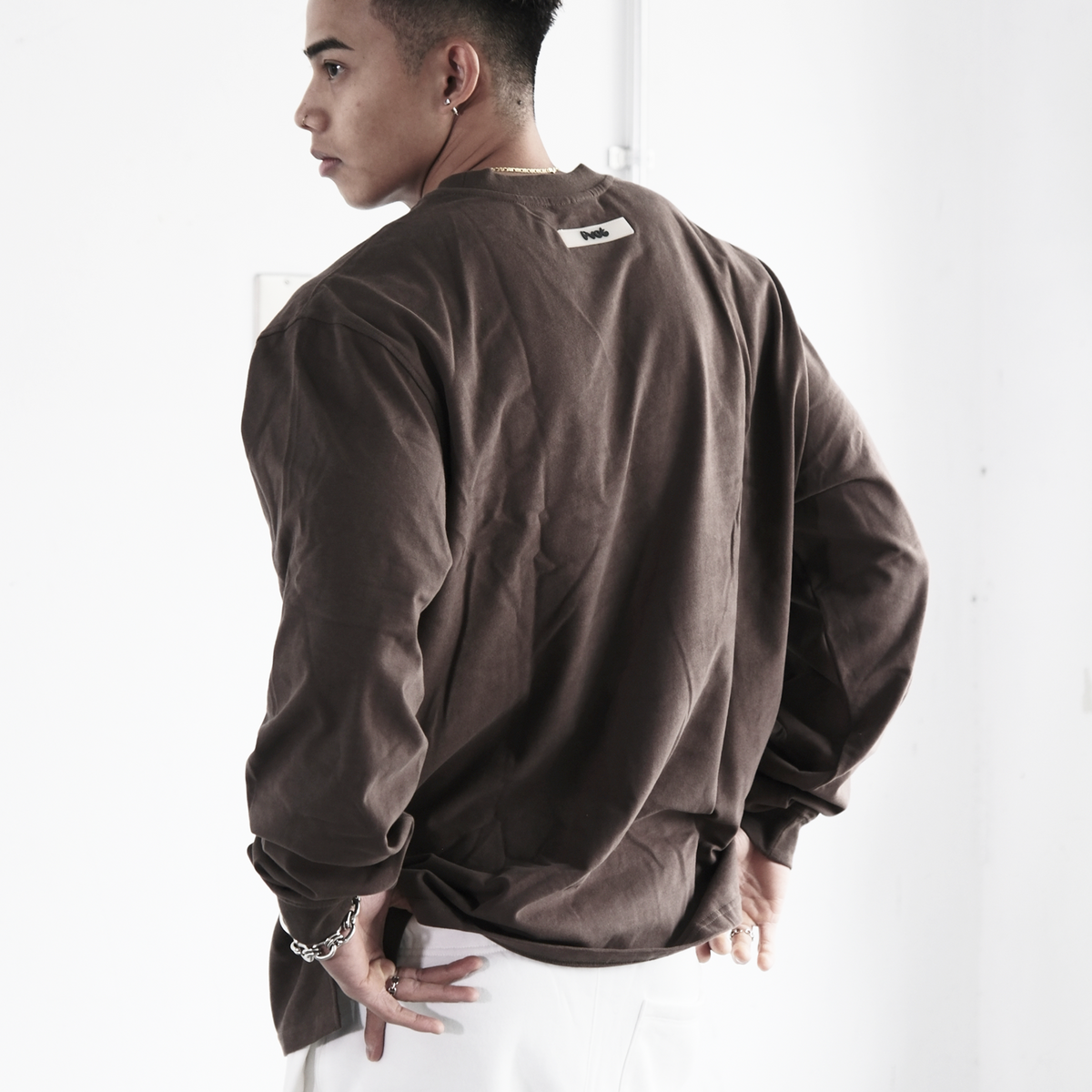 Pvot OverSized Long Sleeve T-shirts (Taupe) Pvot OverSized Long Sleeve T-shirts (Taupe)