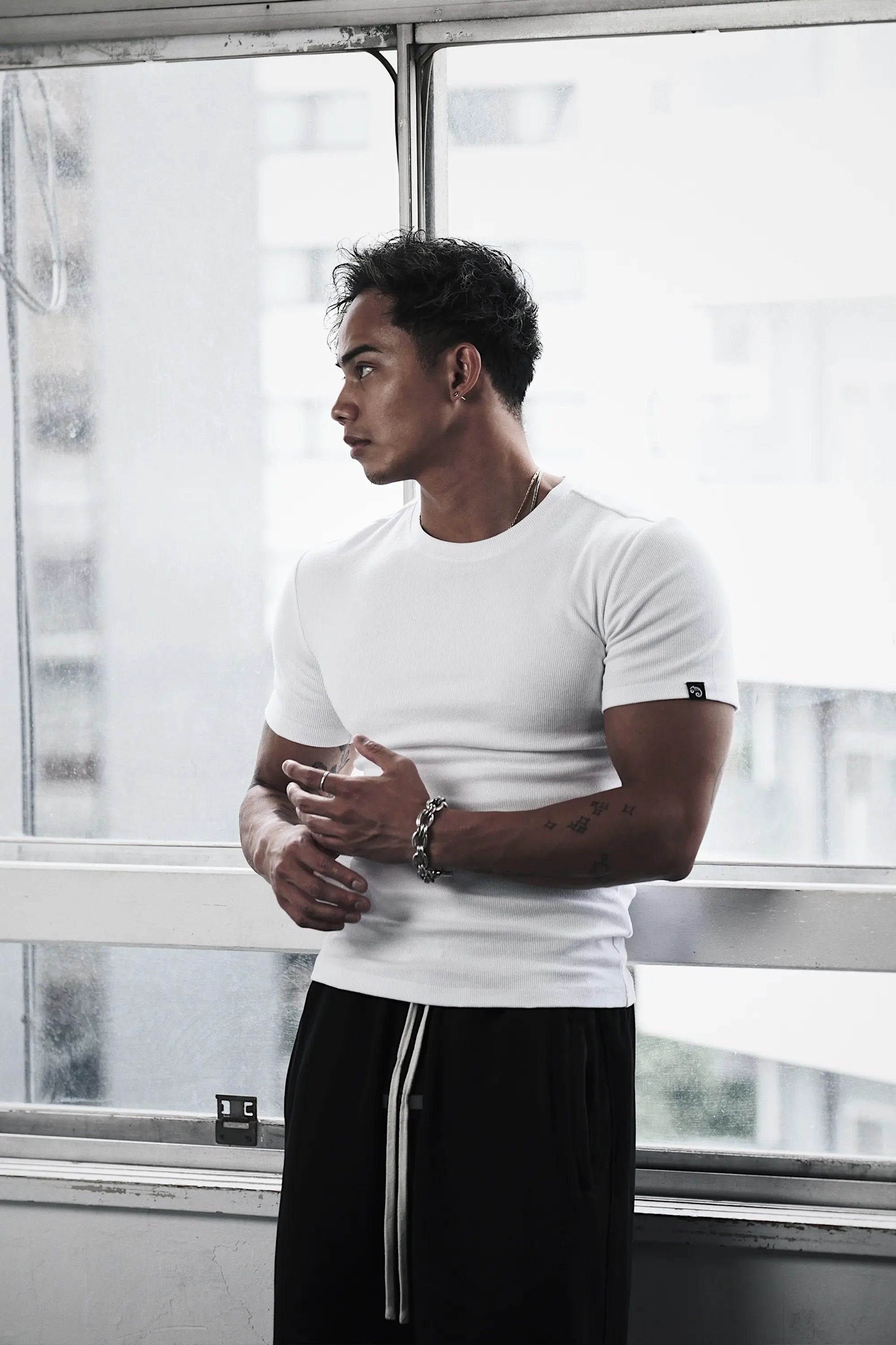 Pvot Muscle Rib T-Shirts (White)