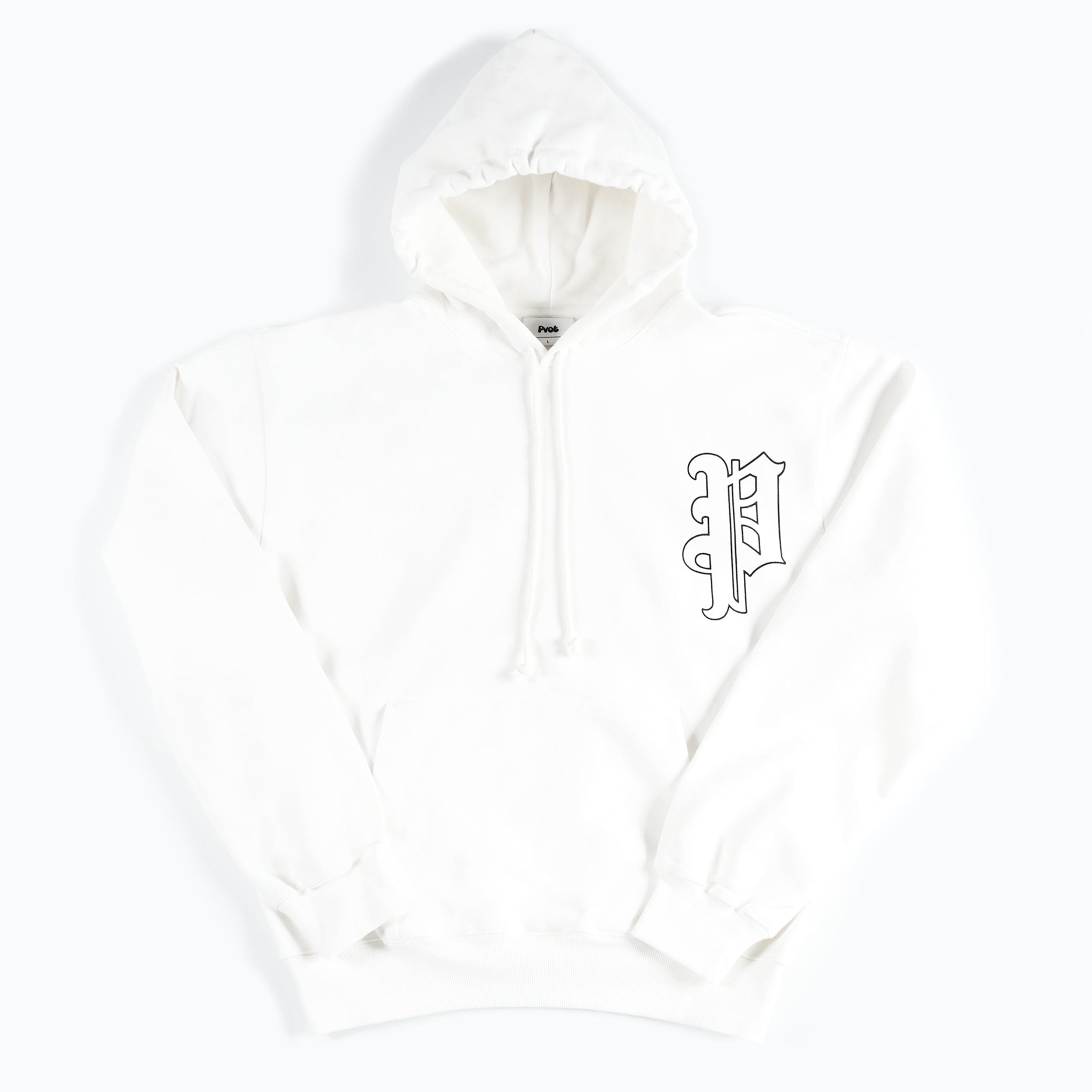 "Privé" Premium Logo Hoodie (White / Black)