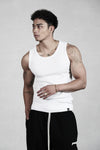 Pvot Rib Singlet Tank (White)