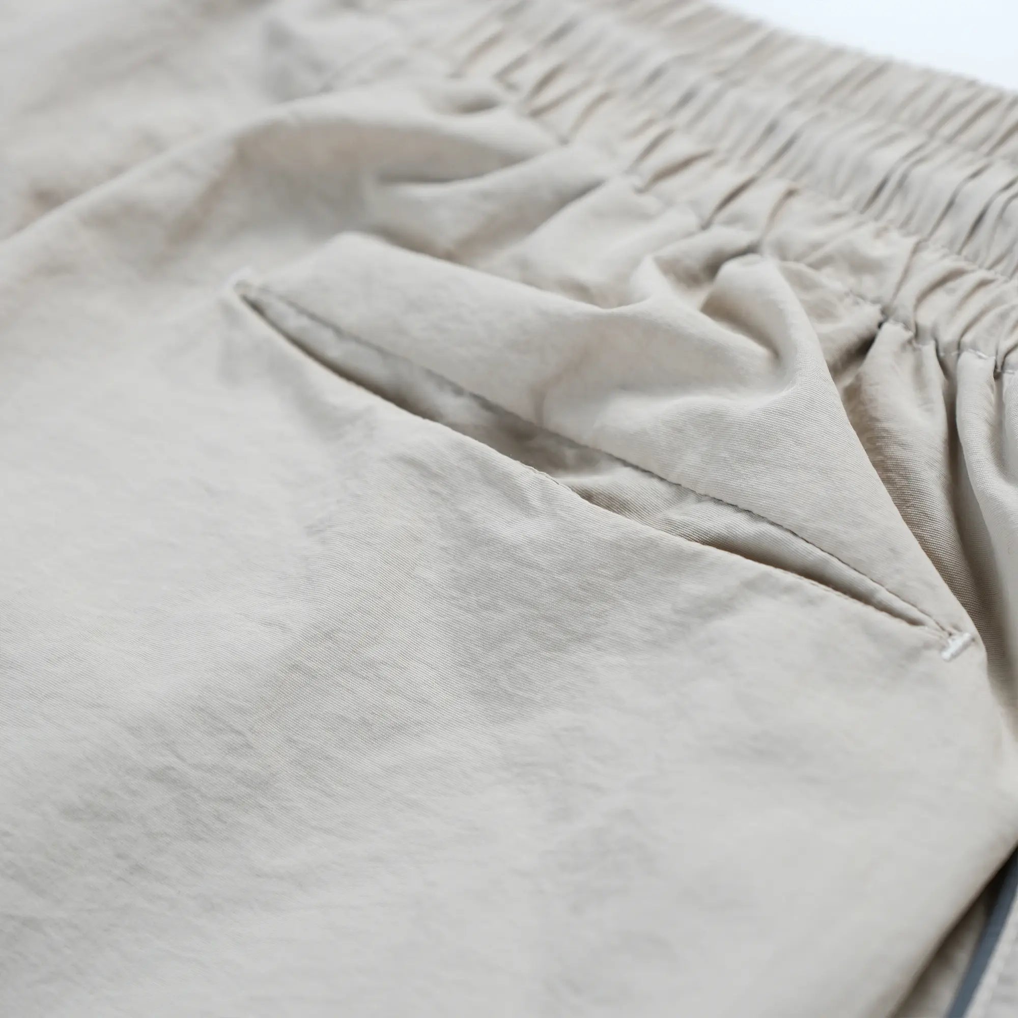 Pvot "Volux" Ref-Wide Nylon Shorts (Dust Ivory)