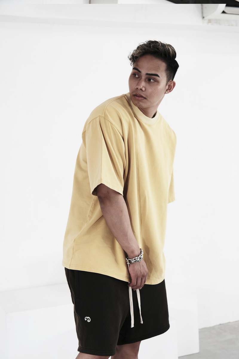 "Solitude" Over Sized T-Shirts (Washed Yellow)