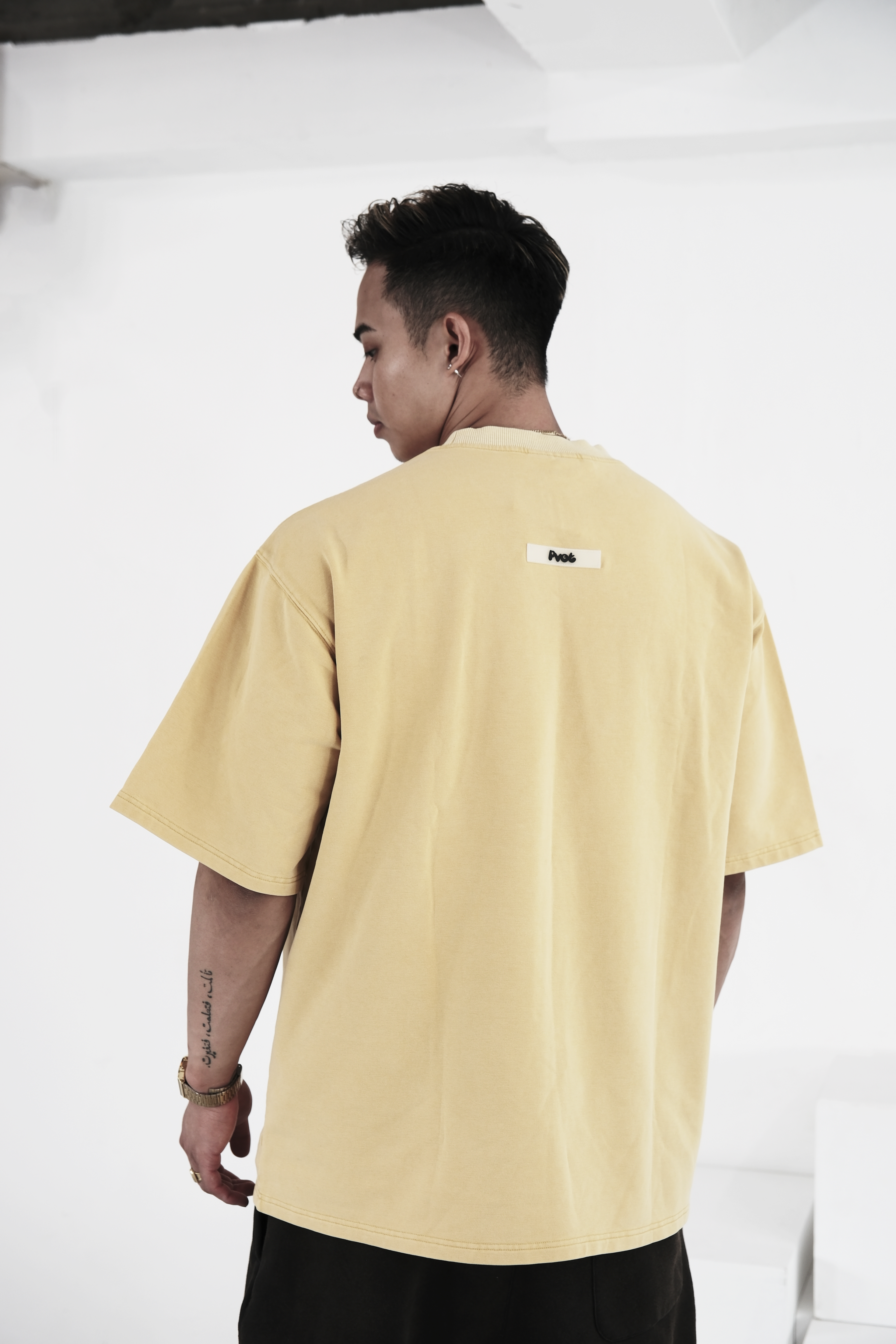 "Solitude" Over Sized T-Shirts (Washed Yellow)