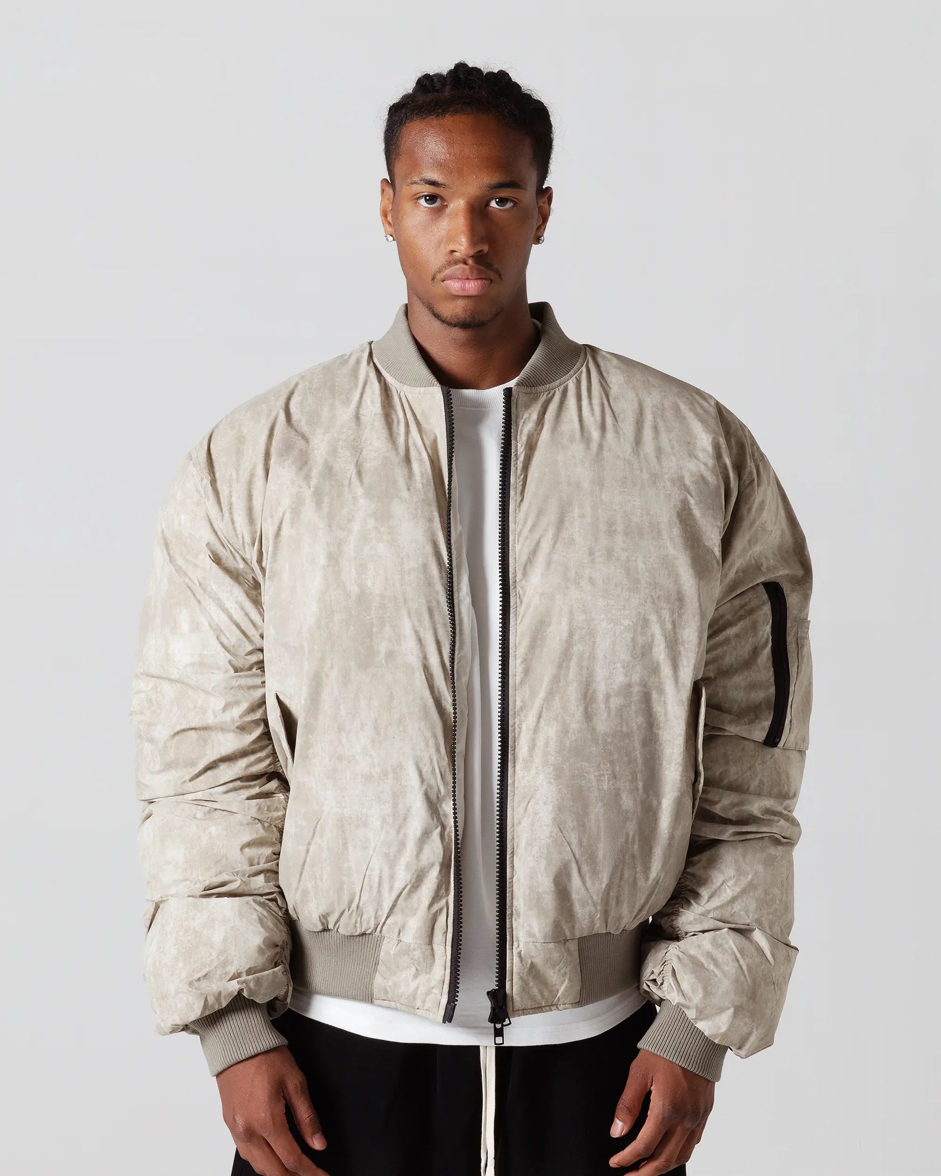 ジャケット・アウター PVOT PREMIUM MA-1 JACKET L Pvot Premium MA-1 Jacket (Dyed Beige)