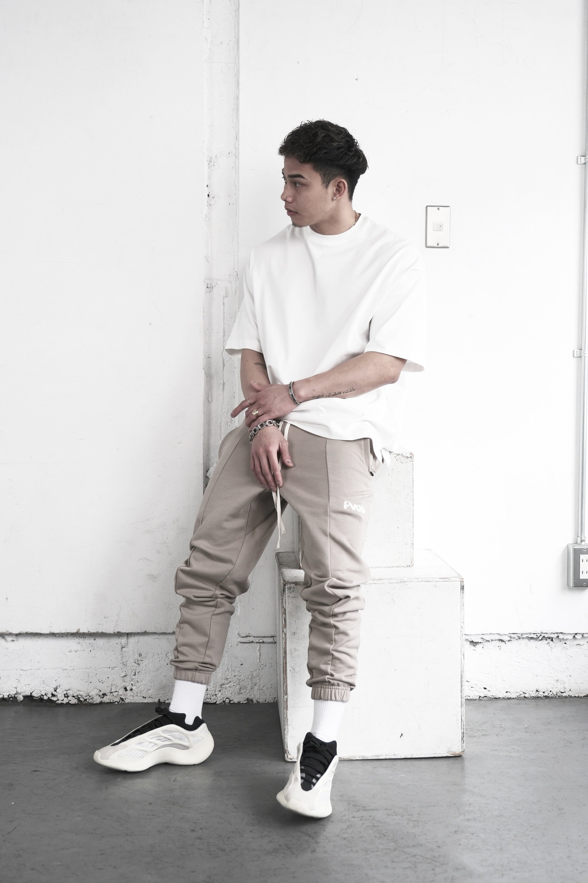 Pvot SBP Sweat Jogger Pants (Sand Beige)