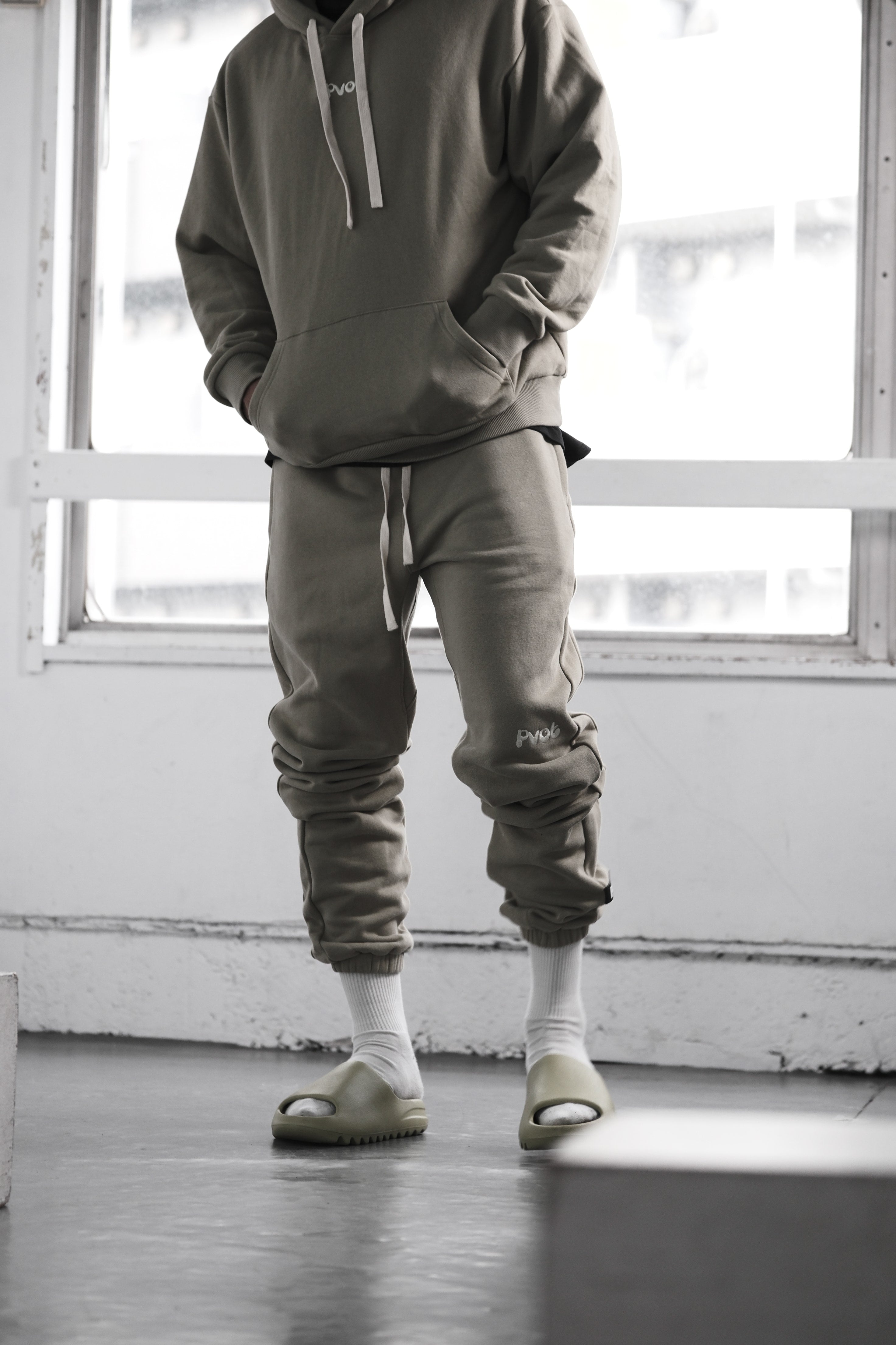 Pvot Premium Sweat Pants (Pastel Olive)